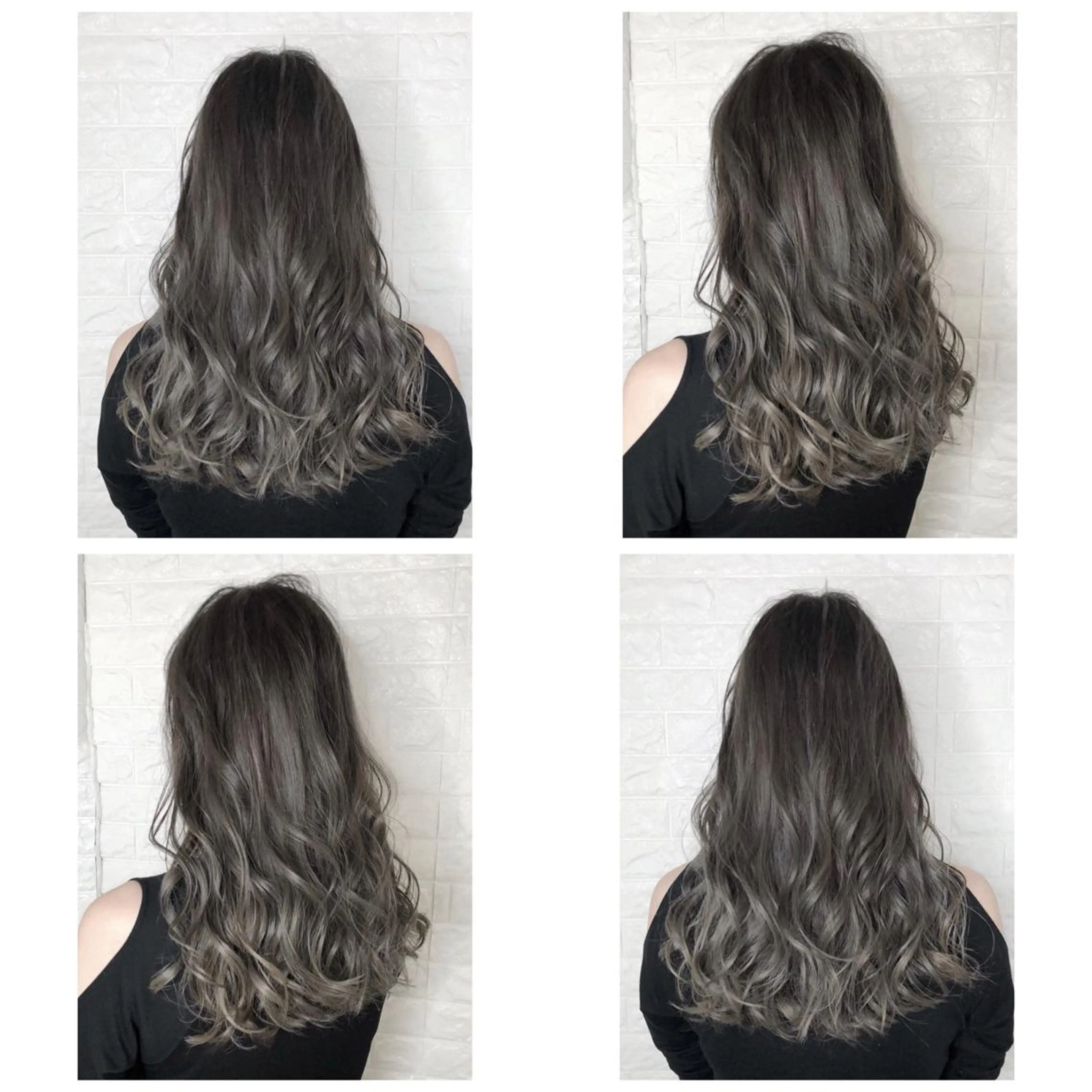 セミロング カラー ブリーチ ブルーカラー ブルージュ 透明感カラー グラデーションカラー KIZU 髪質改善 オカルト怪談のヘアスタイル