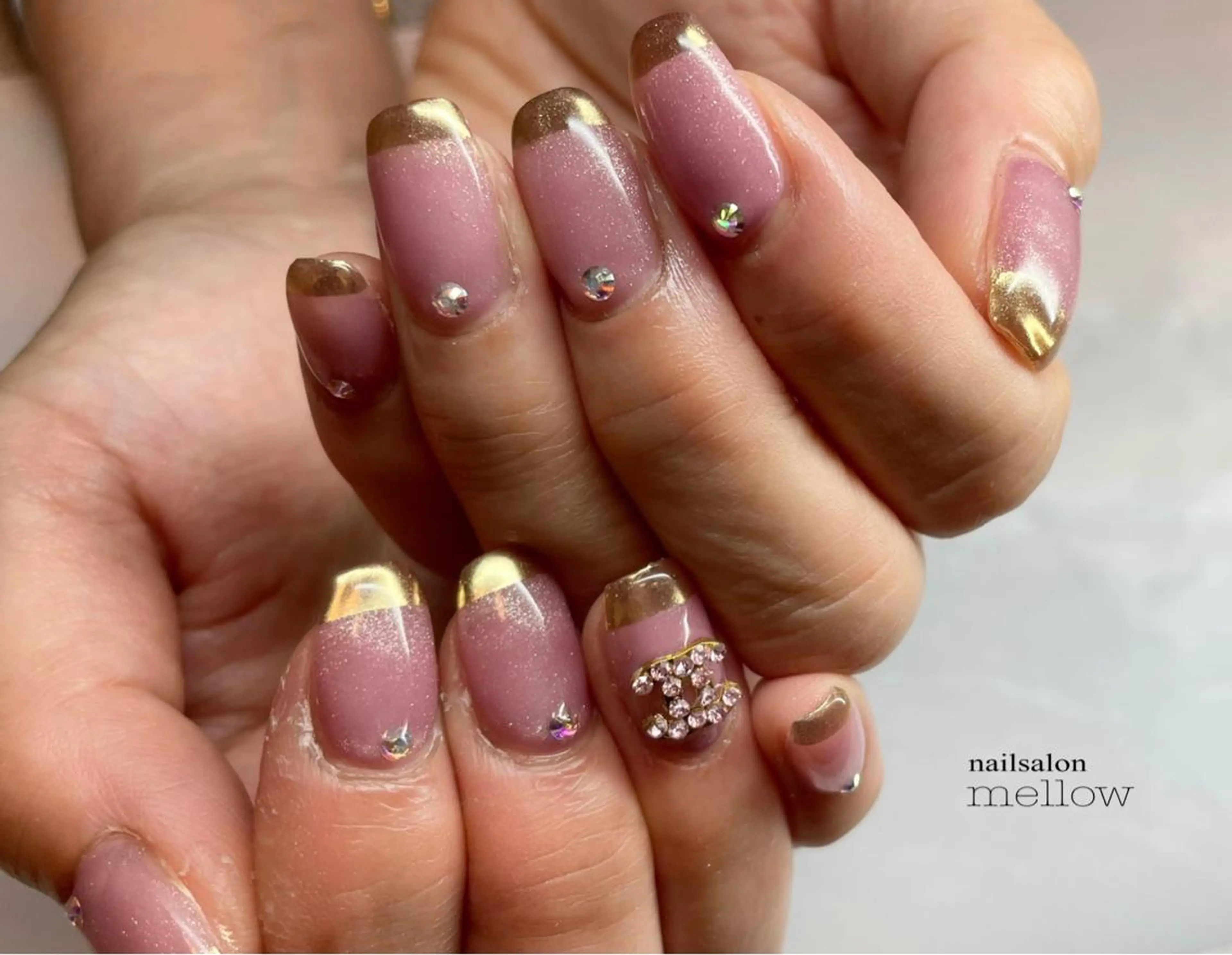 ネイル フレンチネイル ミラーネイル 大山 浩美のネイルデザイン