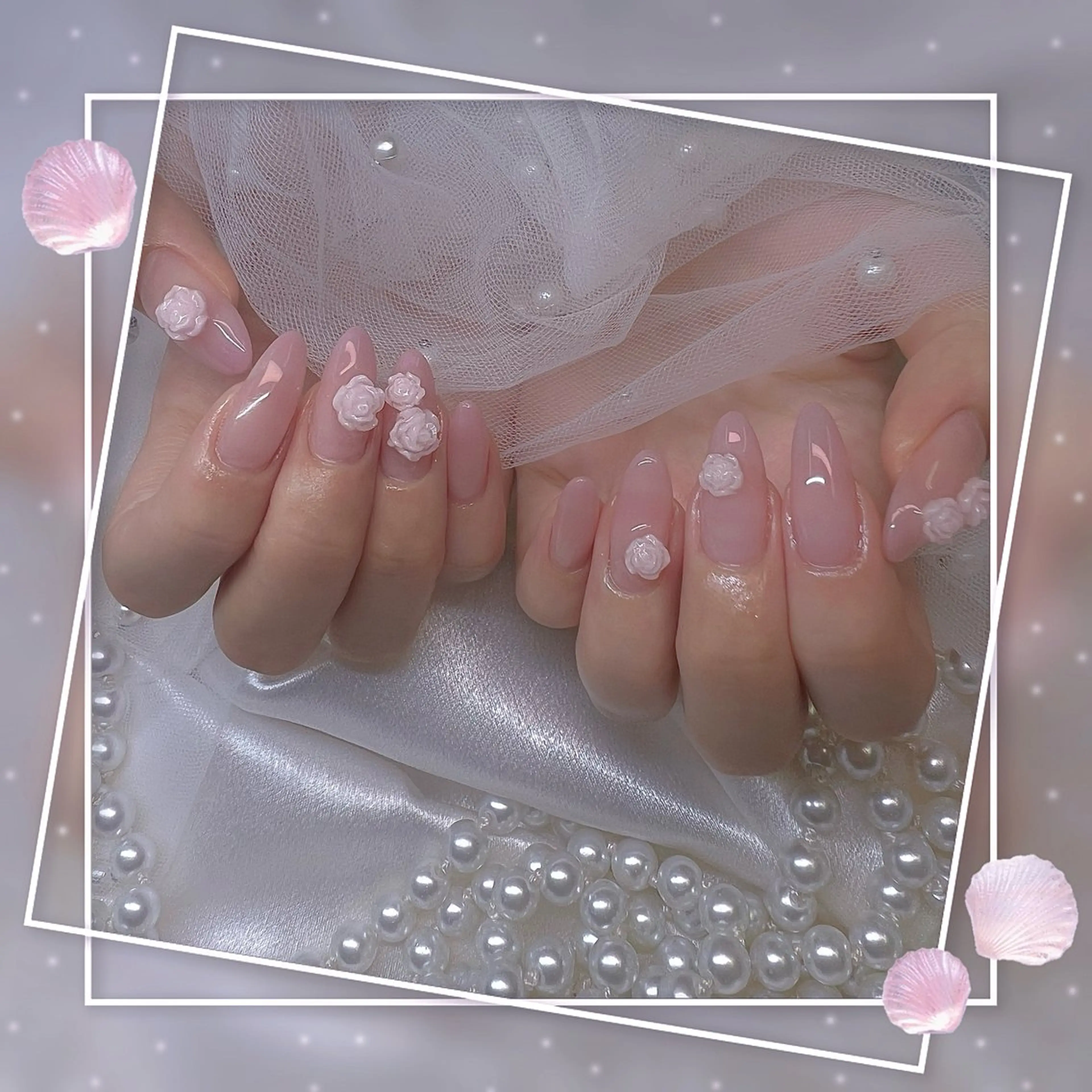 ネイル チークネイル フレンチネイル グラデーション マグネットネイル マグネットフレンチ ハンドネイル Chill Nailsalonのネイルデザイン