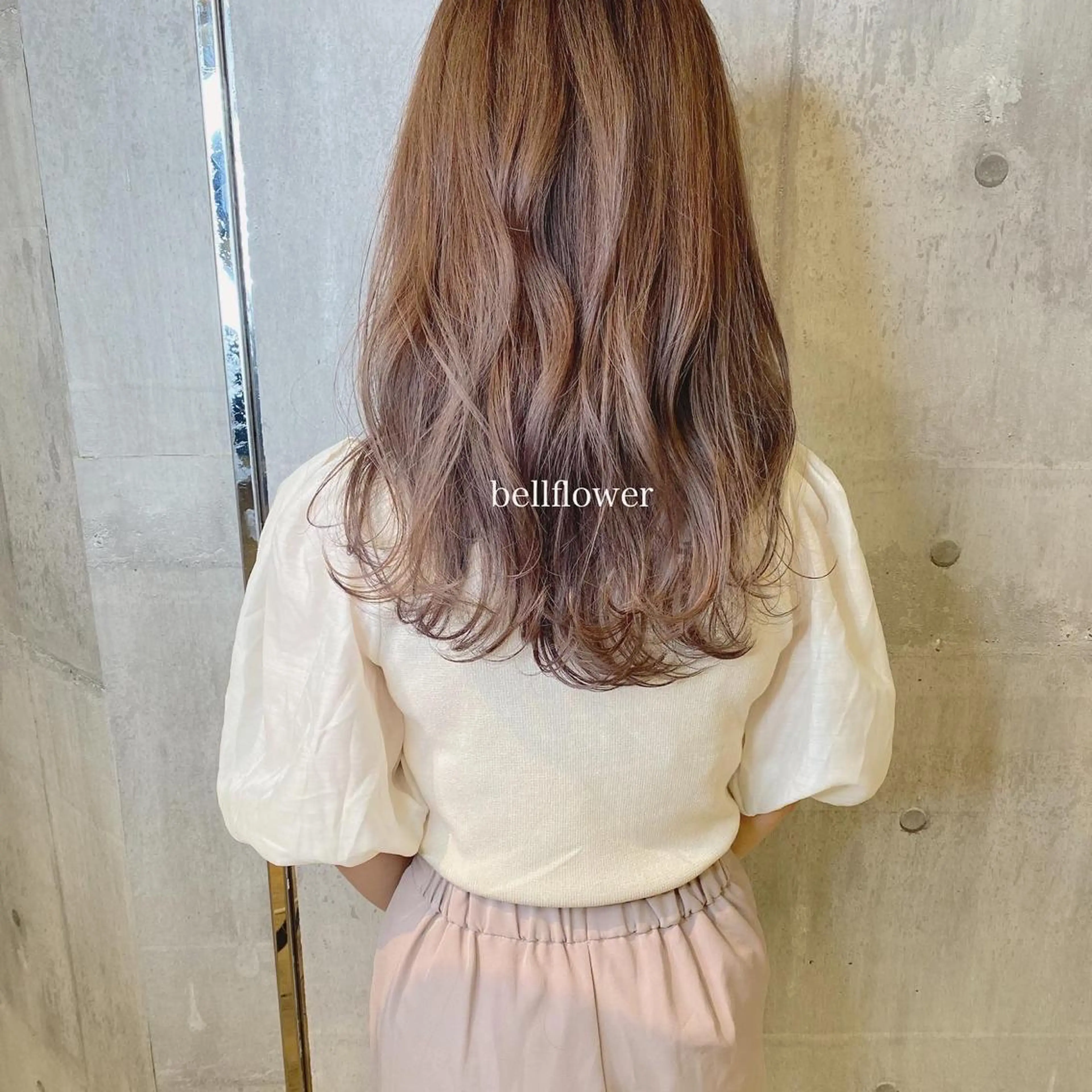 セミロング カラー カット ヘアカラー トリートメント 髪質改善ｶﾗｰ ｹｱﾌﾞﾘｰﾁ/ﾀﾑのヘアスタイル