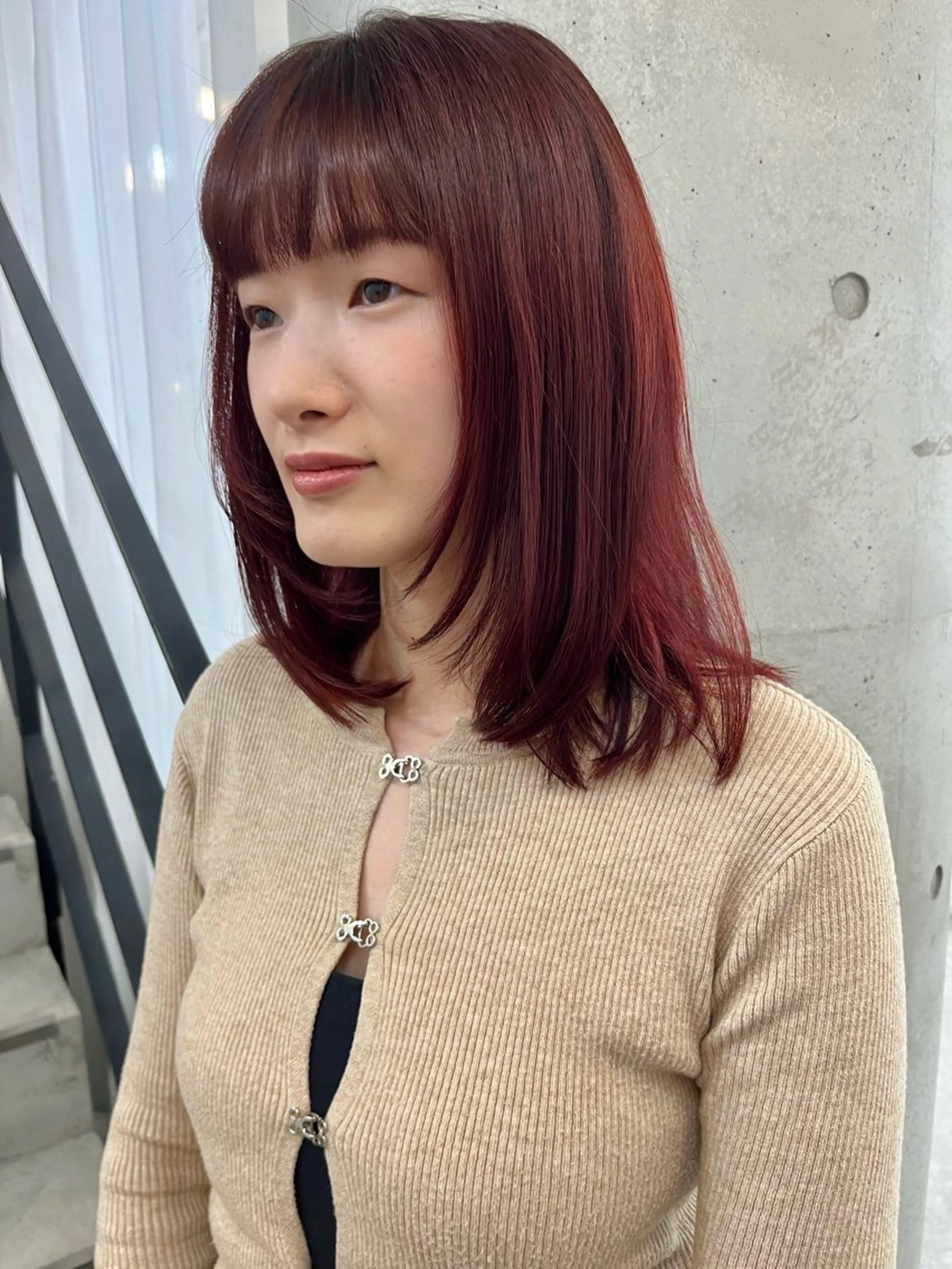 セミロング ミヤギ リュウキのヘアスタイル