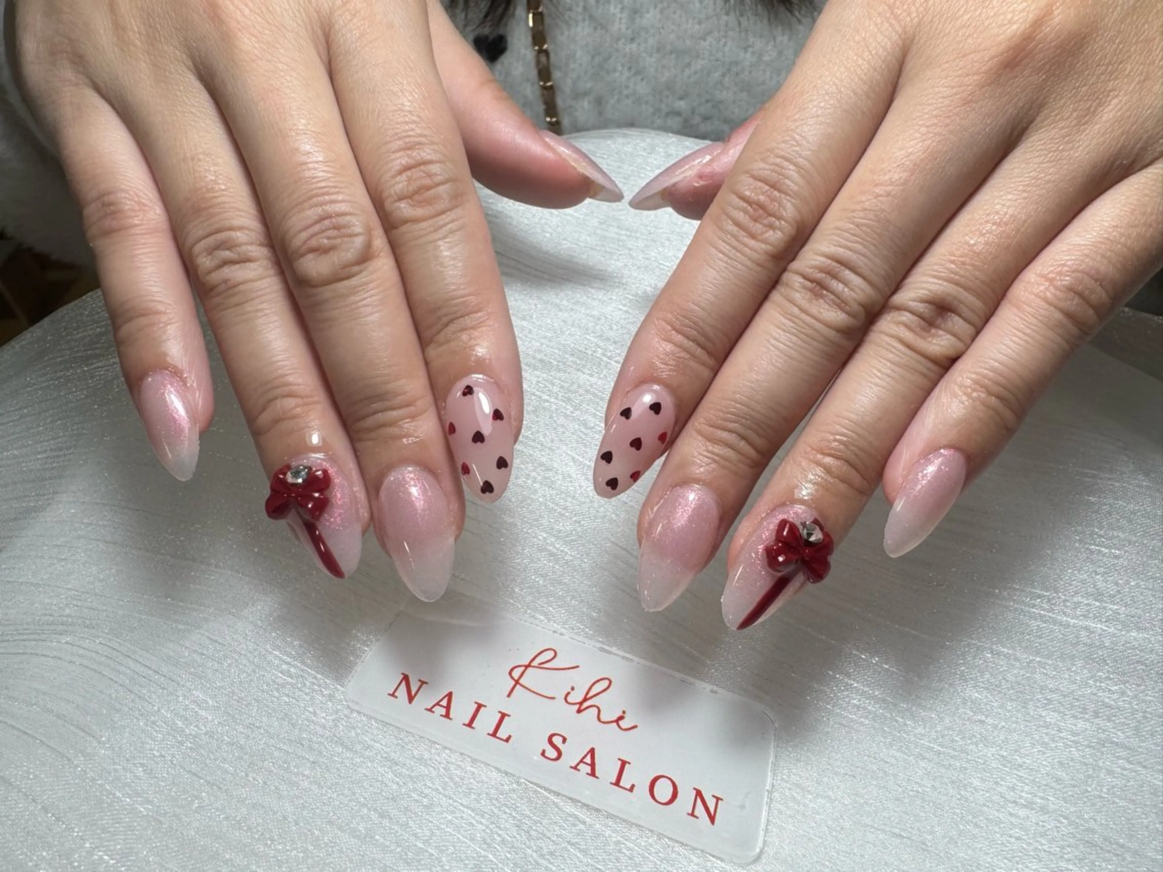 ネイル ハンドネイル フットネイル ユリ🎀長さだし/ パラジェル/持ち込みのネイルデザイン