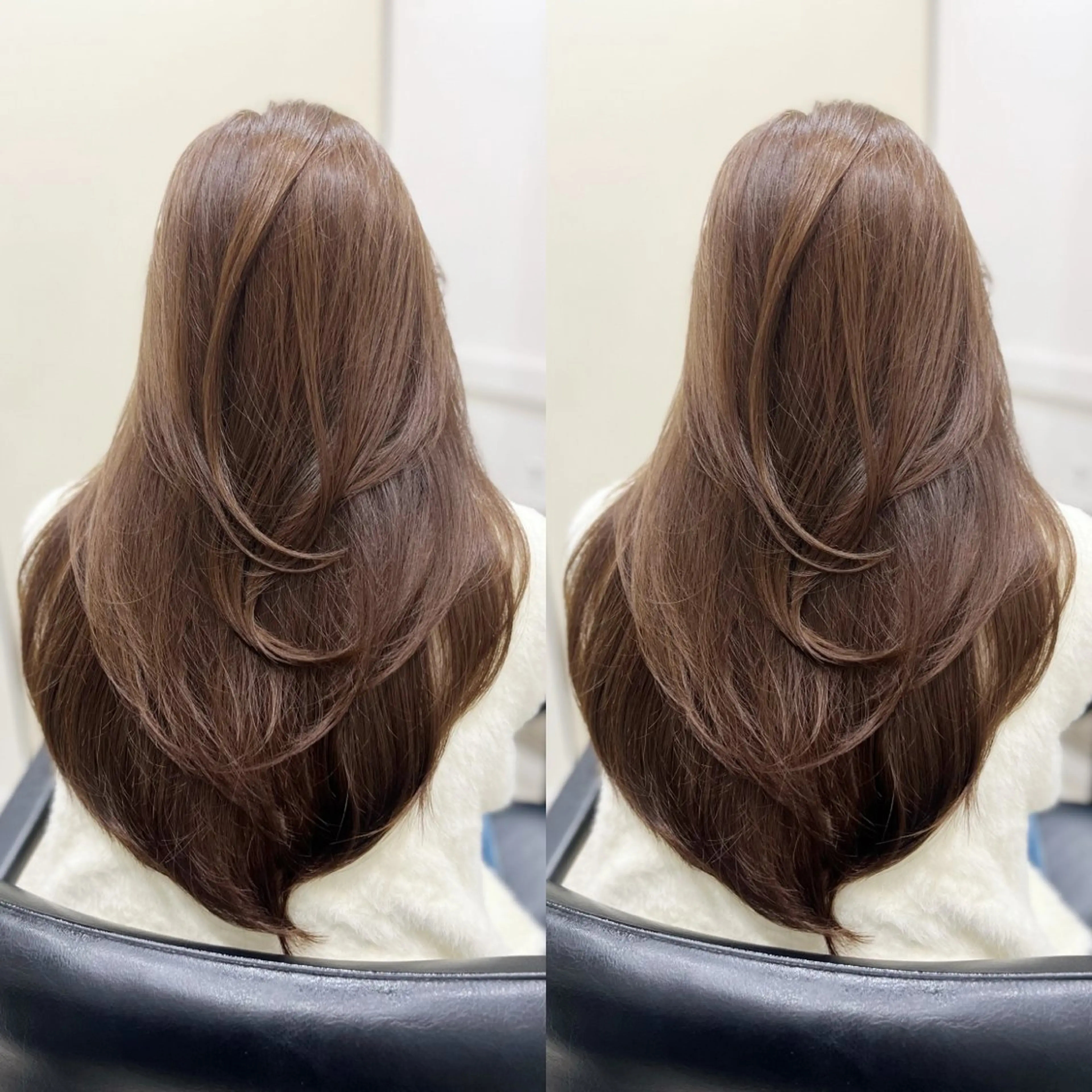 ロング カラー 縮毛矯正/髪質改善 /レイヤー/韓国のヘアスタイル