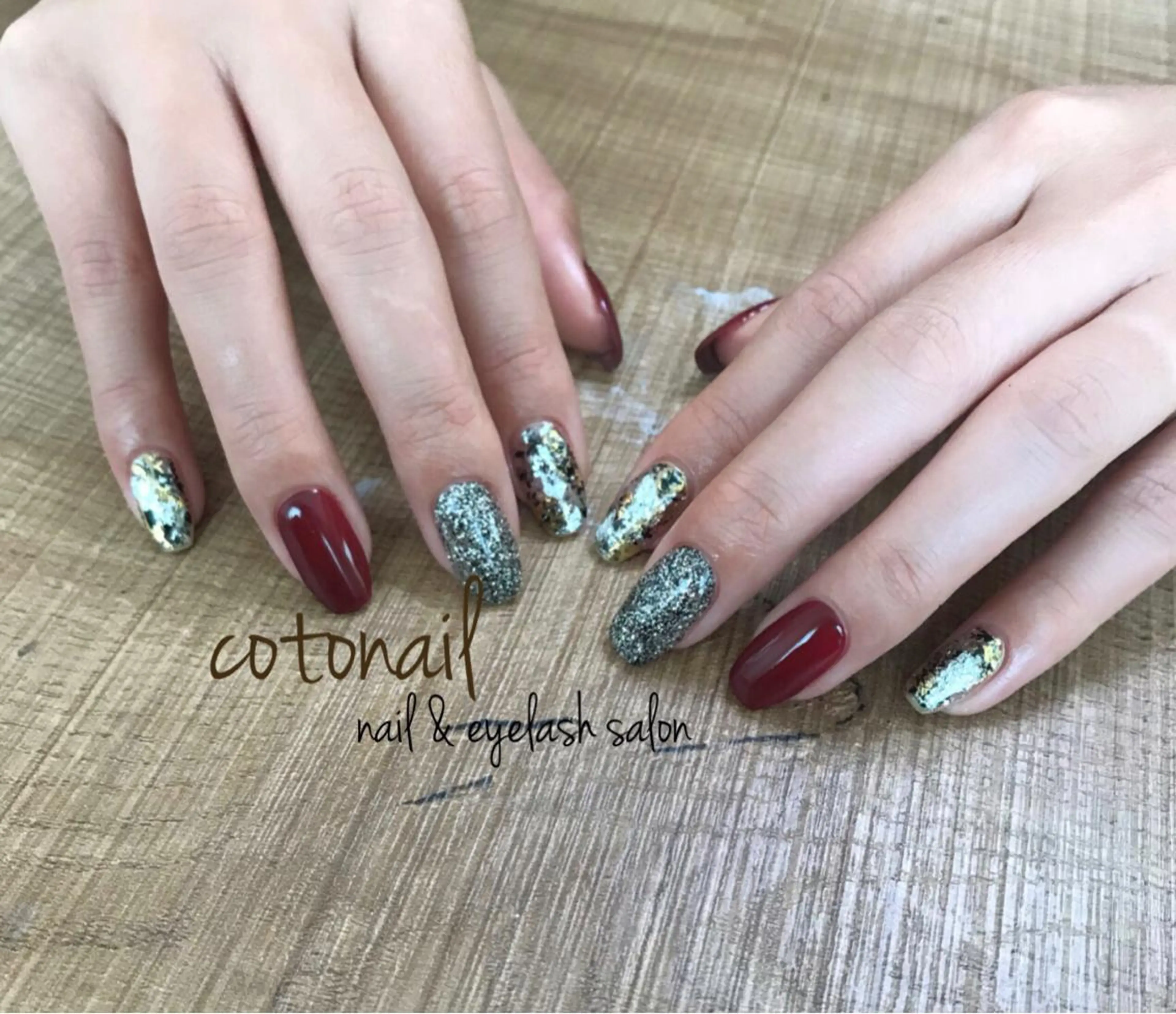 セミロング ネイル アートネイル ハンドネイル ツメトマツゲ .のネイルデザイン