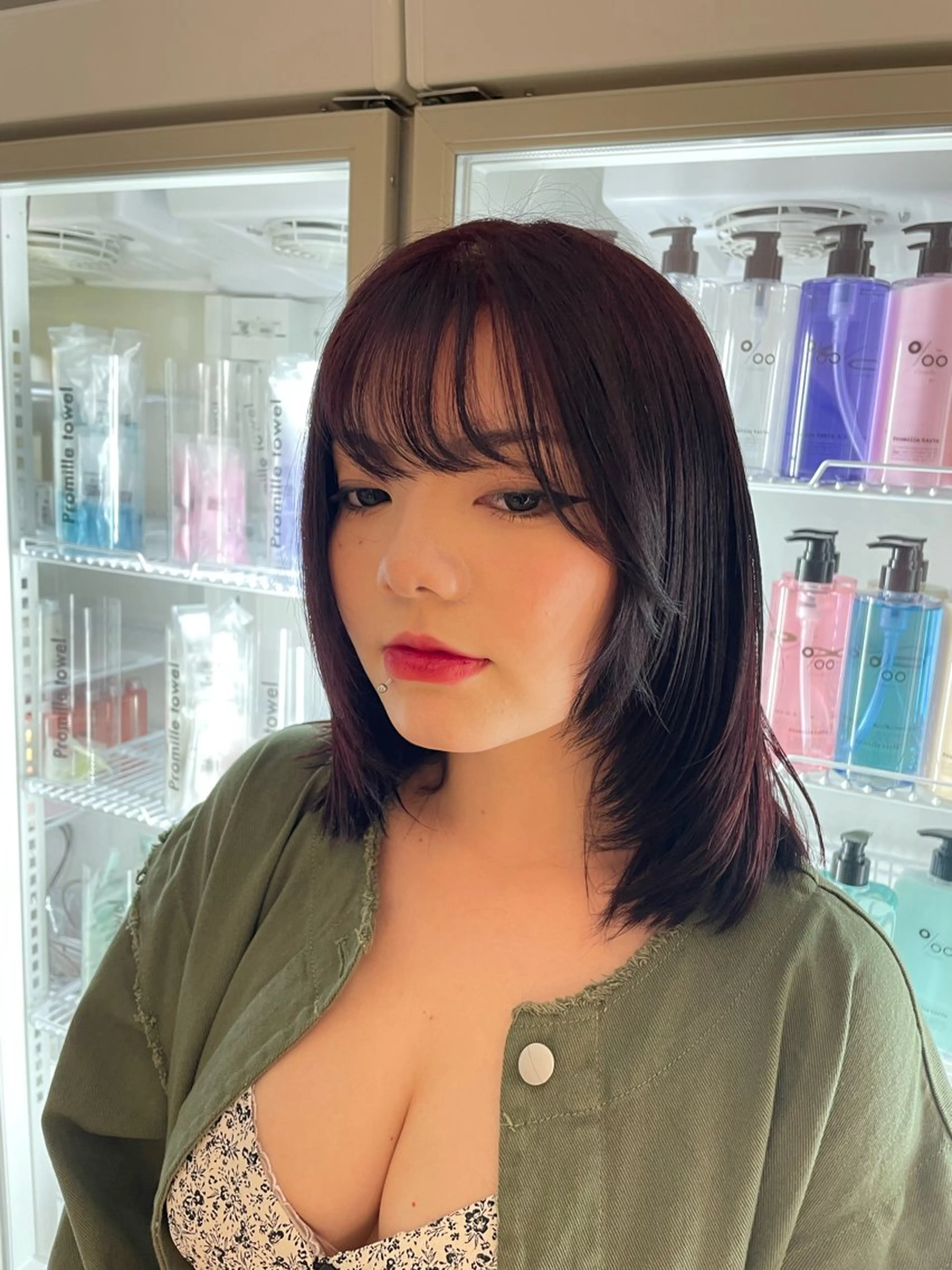 ミディアム カラー La fith hair sept 銀座店所属・KOGA／ パーマモデル募集のヘアスタイル