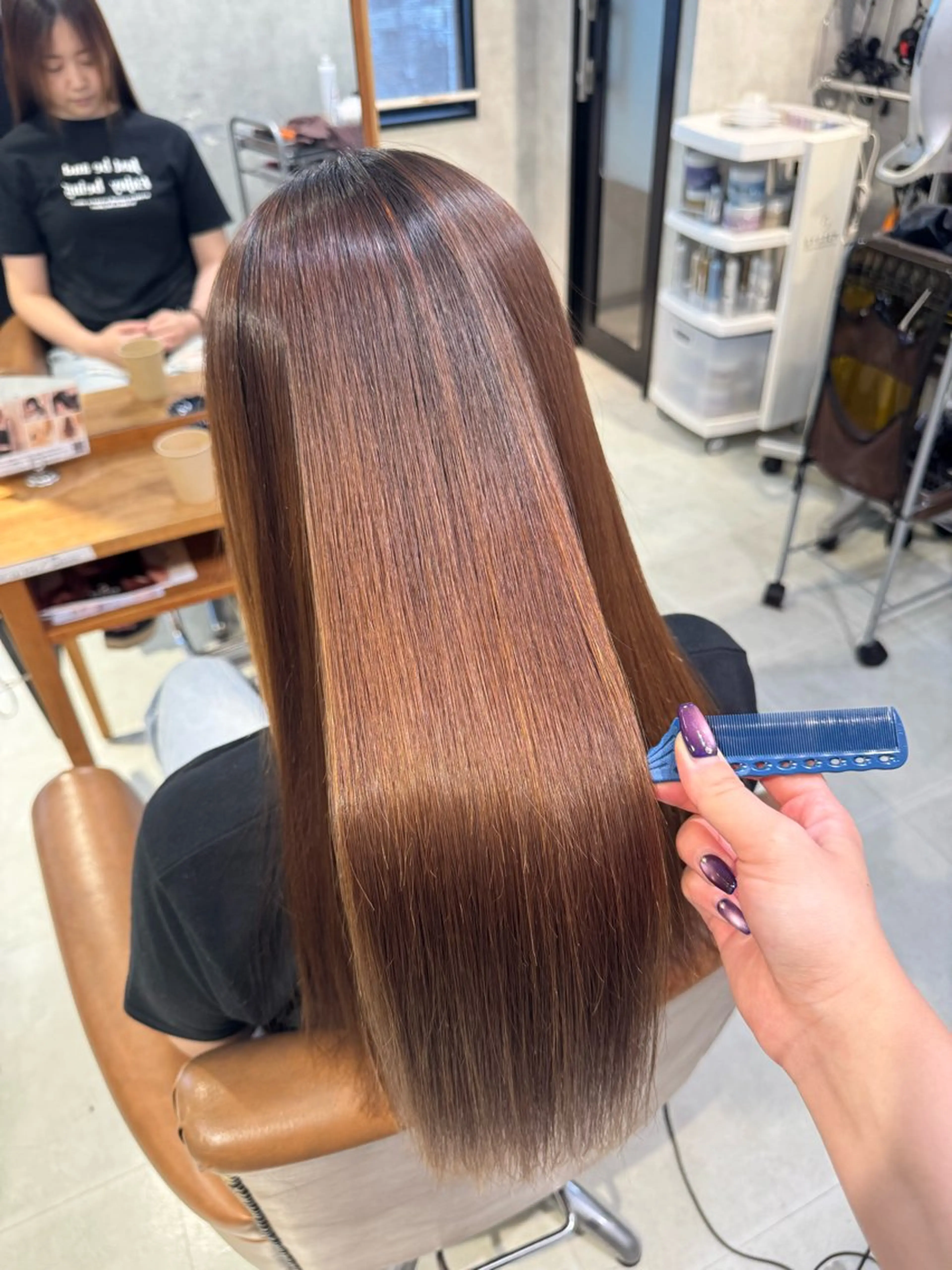 ロング 縮毛矯正 縮毛矯正 ANKH CROSS所属・ANKHCROSS Hiyori💙のヘアスタイル