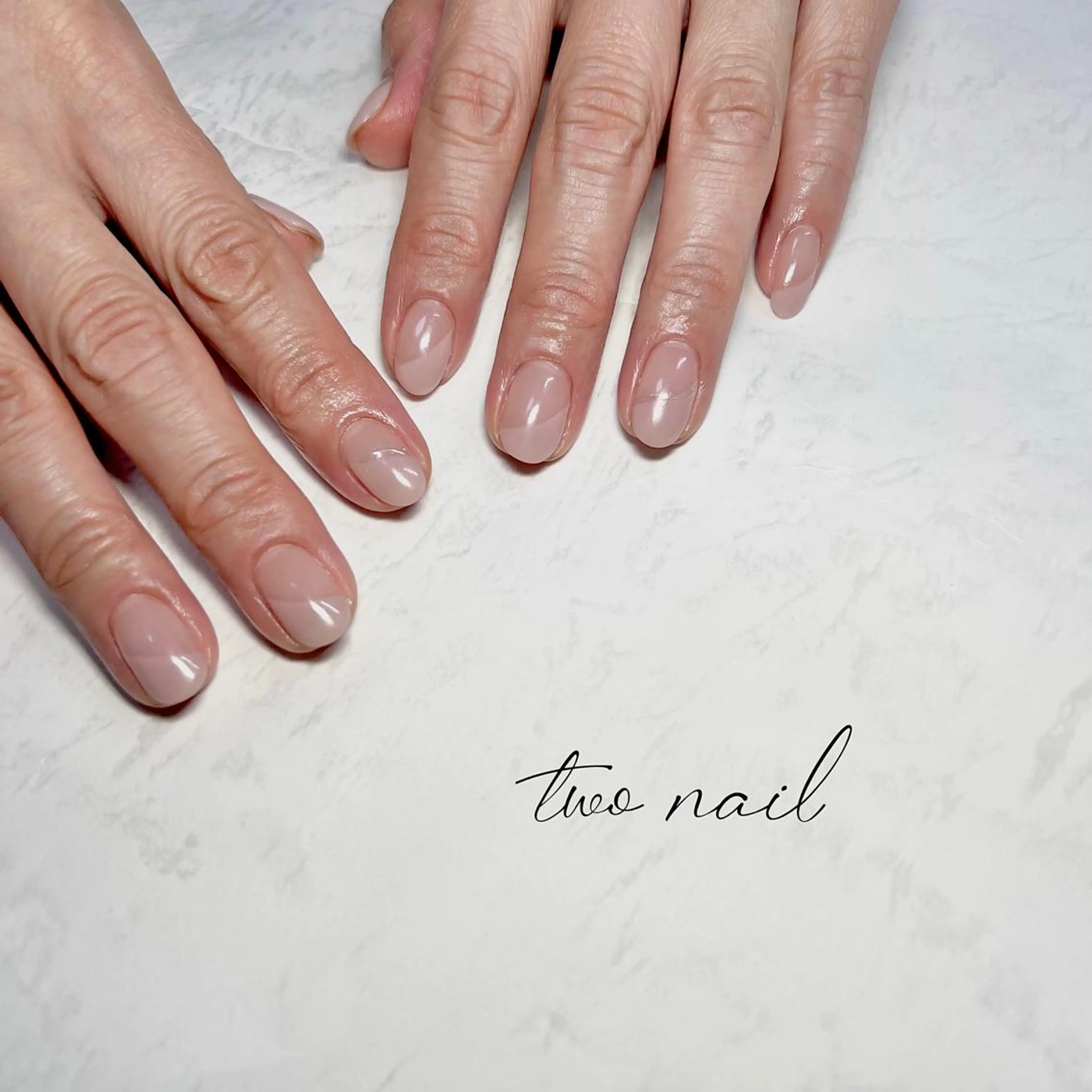 ネイル アートネイル フットネイル ハート ニュアンスネイル ホワイト two nailのネイルデザイン