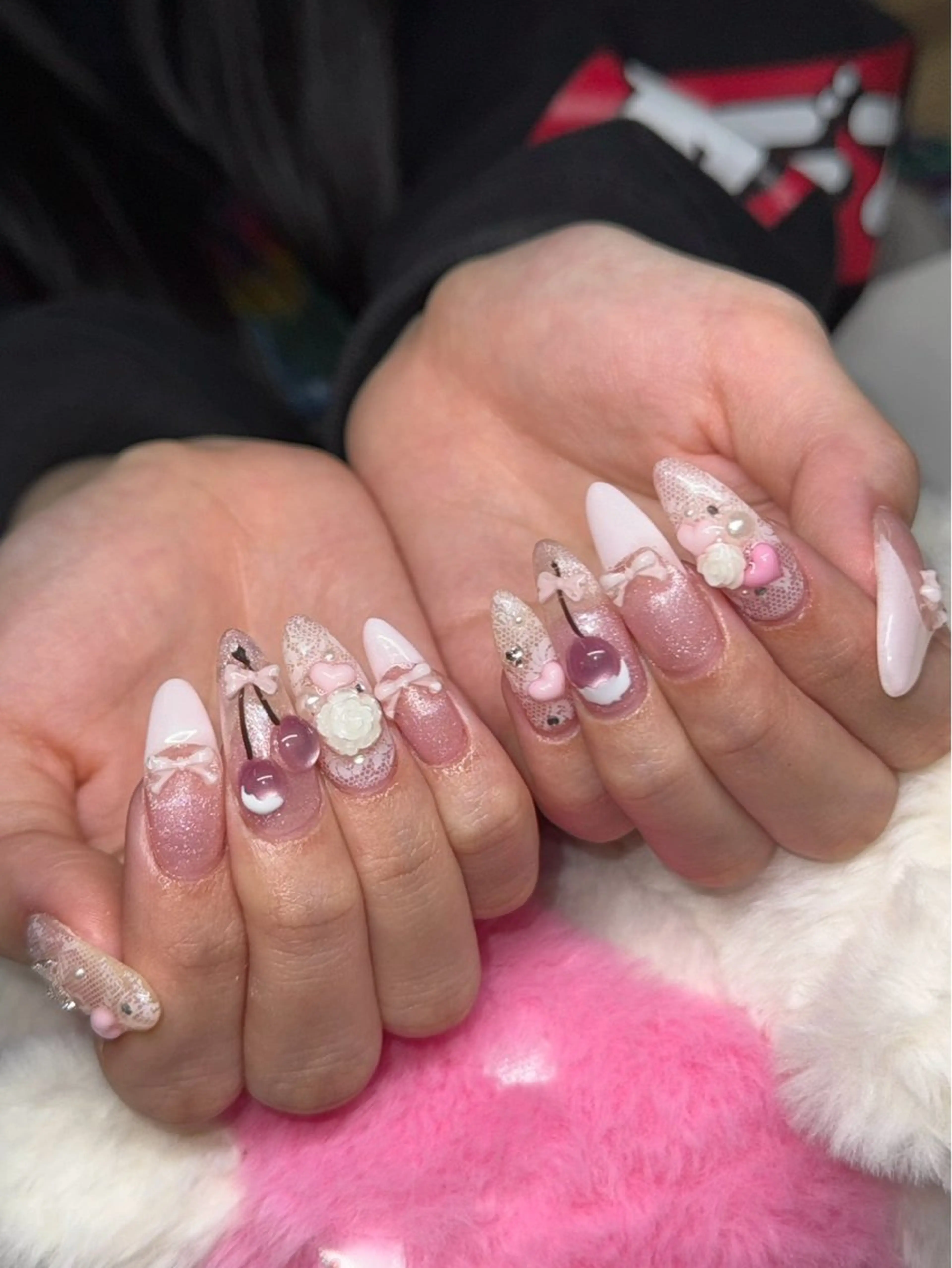 ネイル 長さ出し フレンチネイル グラデーション 卒業式 マグネットネイル ハンドネイル MIHANA ZENのネイルデザイン