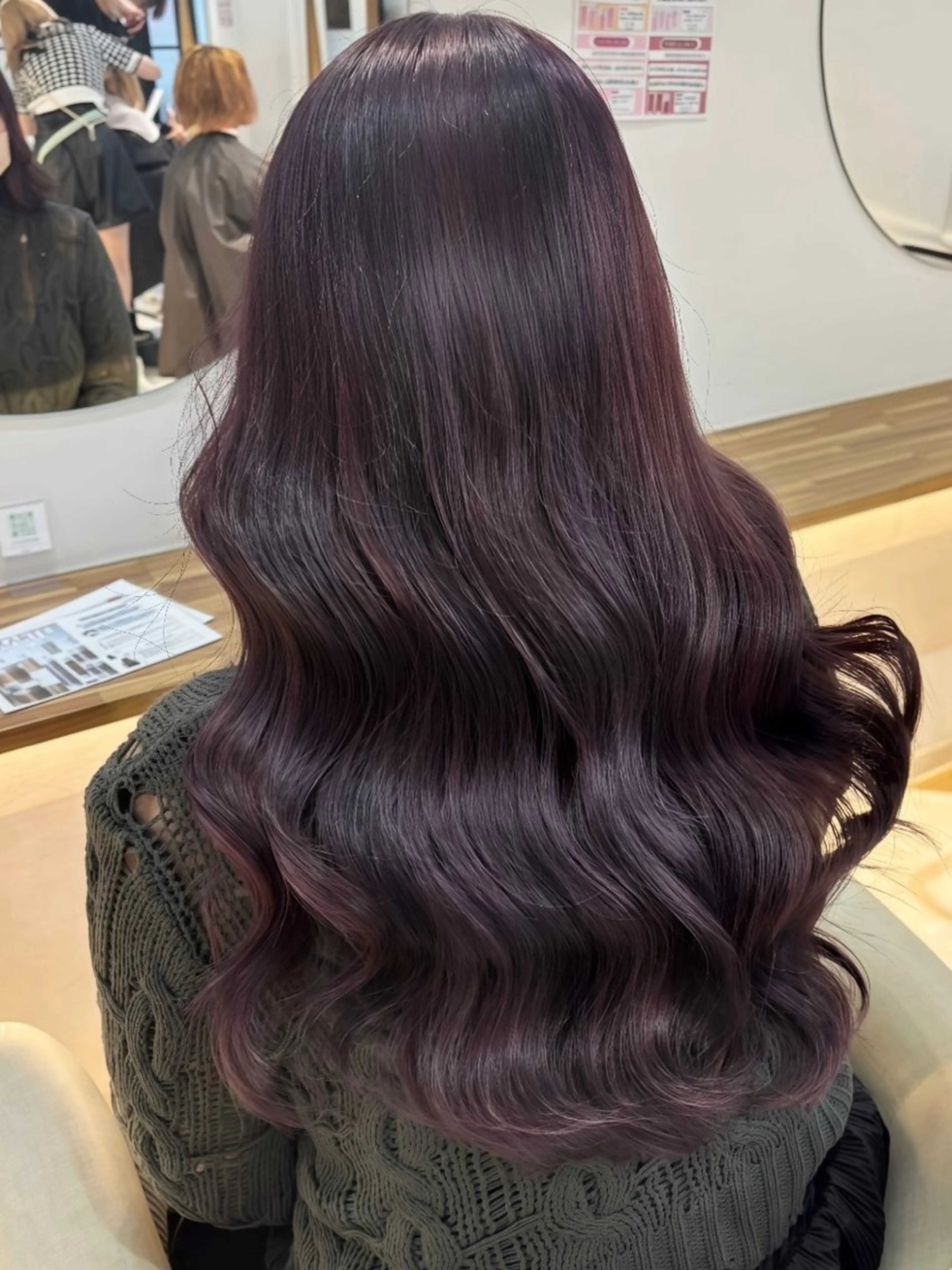 ロング カラー ヘアカラー トリートメント せいと/ウルフ/ ハイトーン/艶髪のヘアスタイル