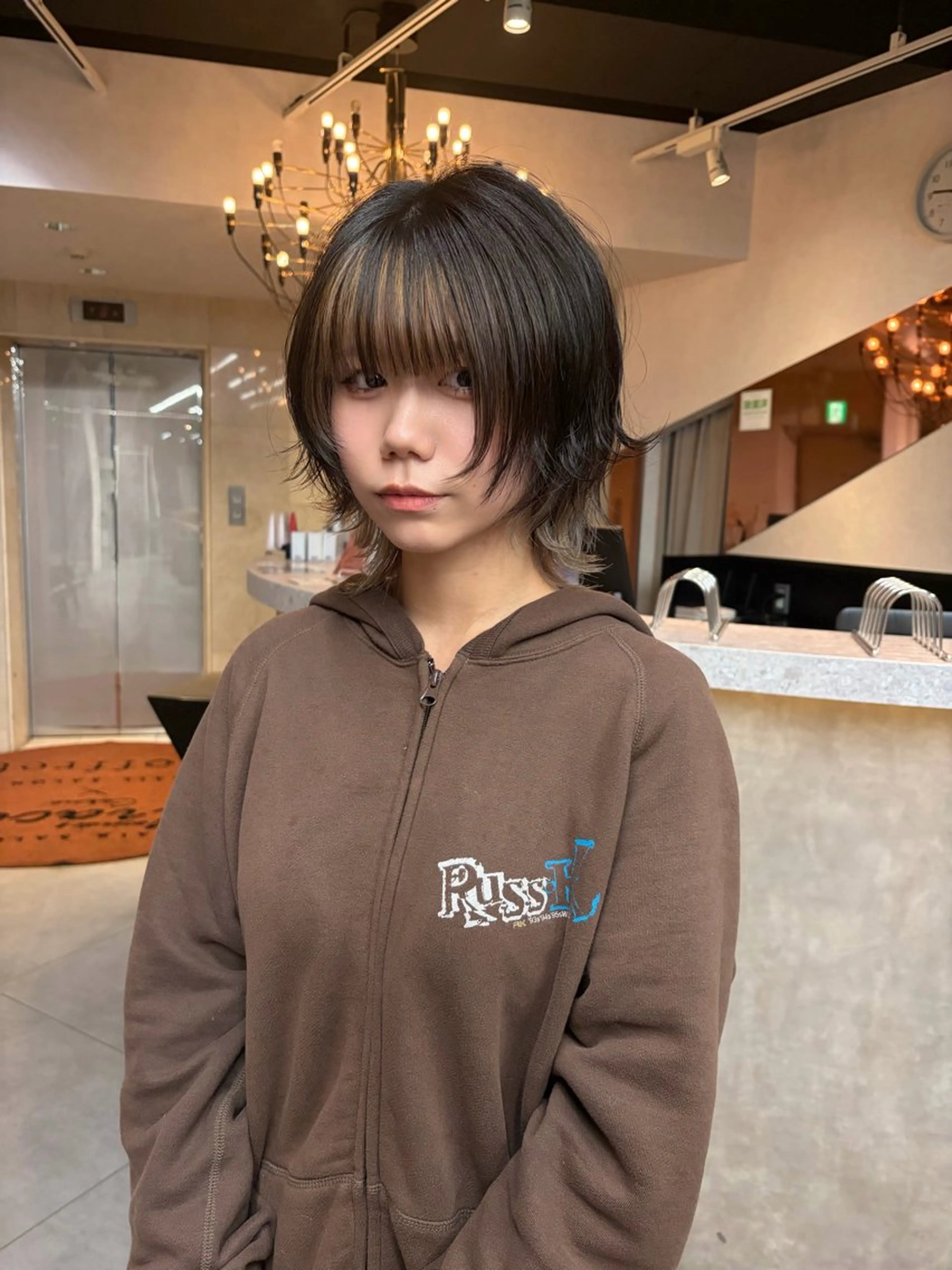 ショート カラー 藤原快斗/レイヤー /ウルフ/ハイトーンのヘアスタイル