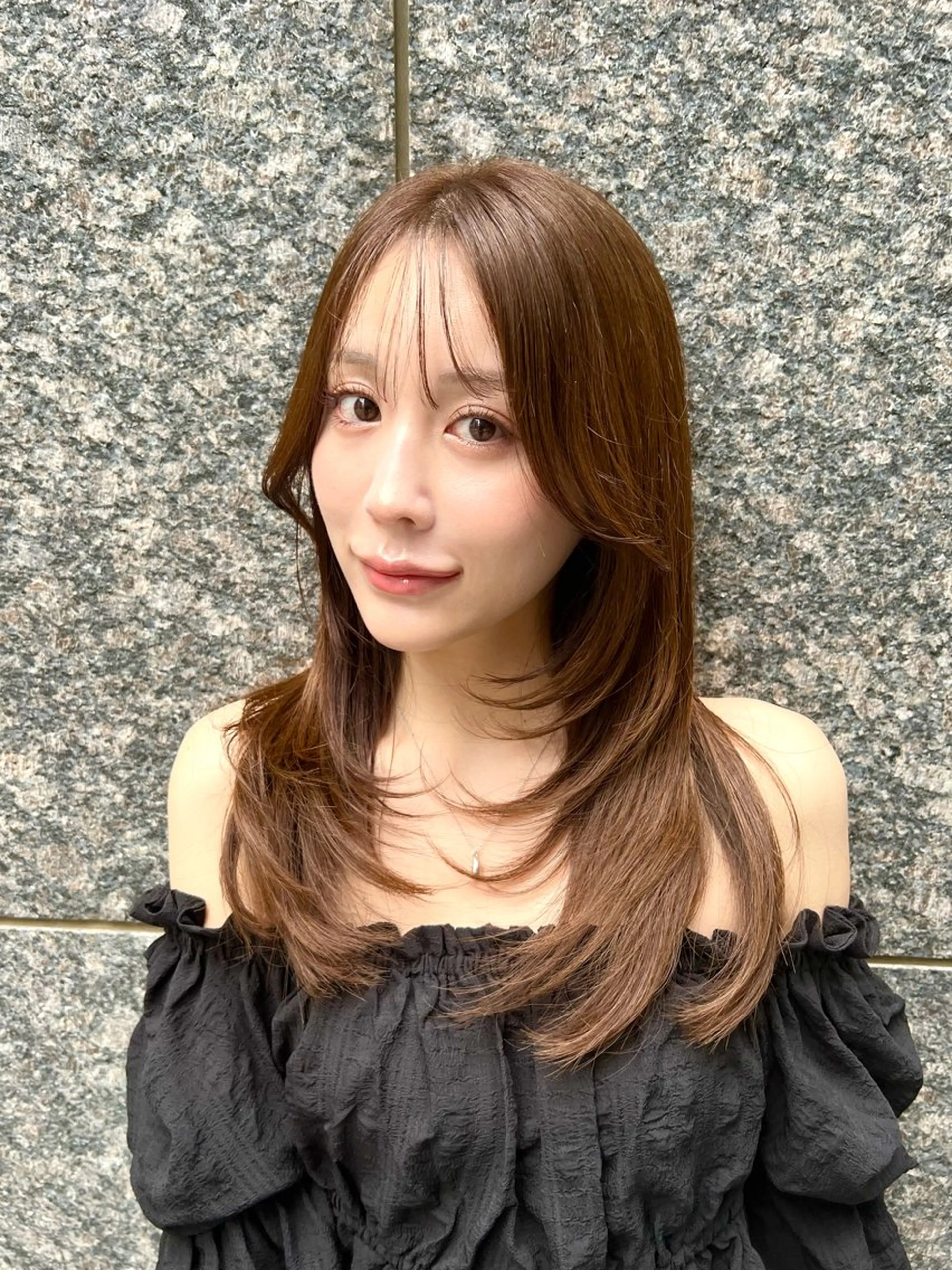 🎀ིྀ🧸ིྀ【トレンドメニュー】小顔レイヤーカット+カラー+髪質改善トリートメント🧸ིྀ🎀ིྀ(ロング料金なし)の写真