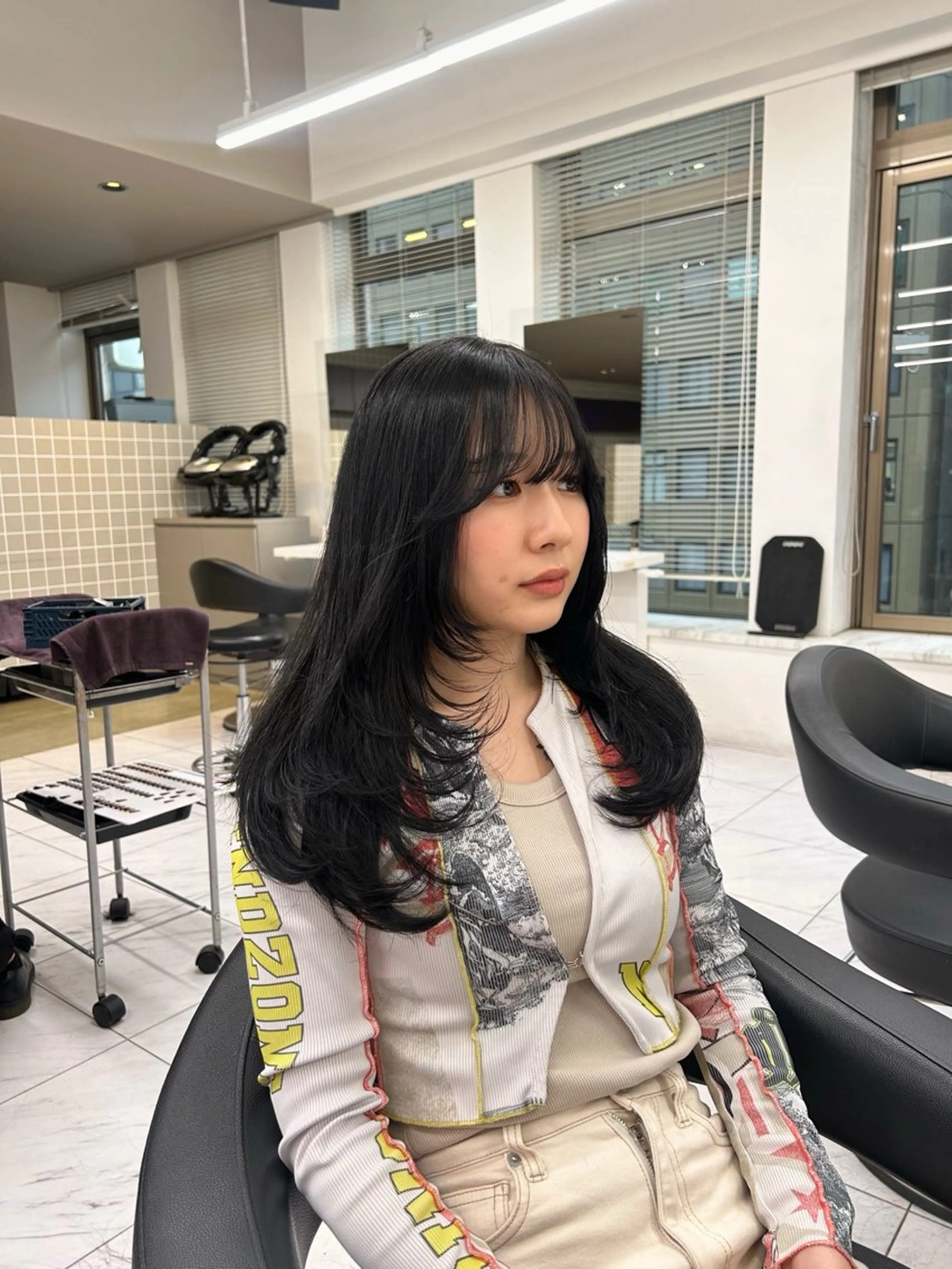 カラー 透明感ベージュ🤎 ナチュラルレイヤーのヘアスタイル