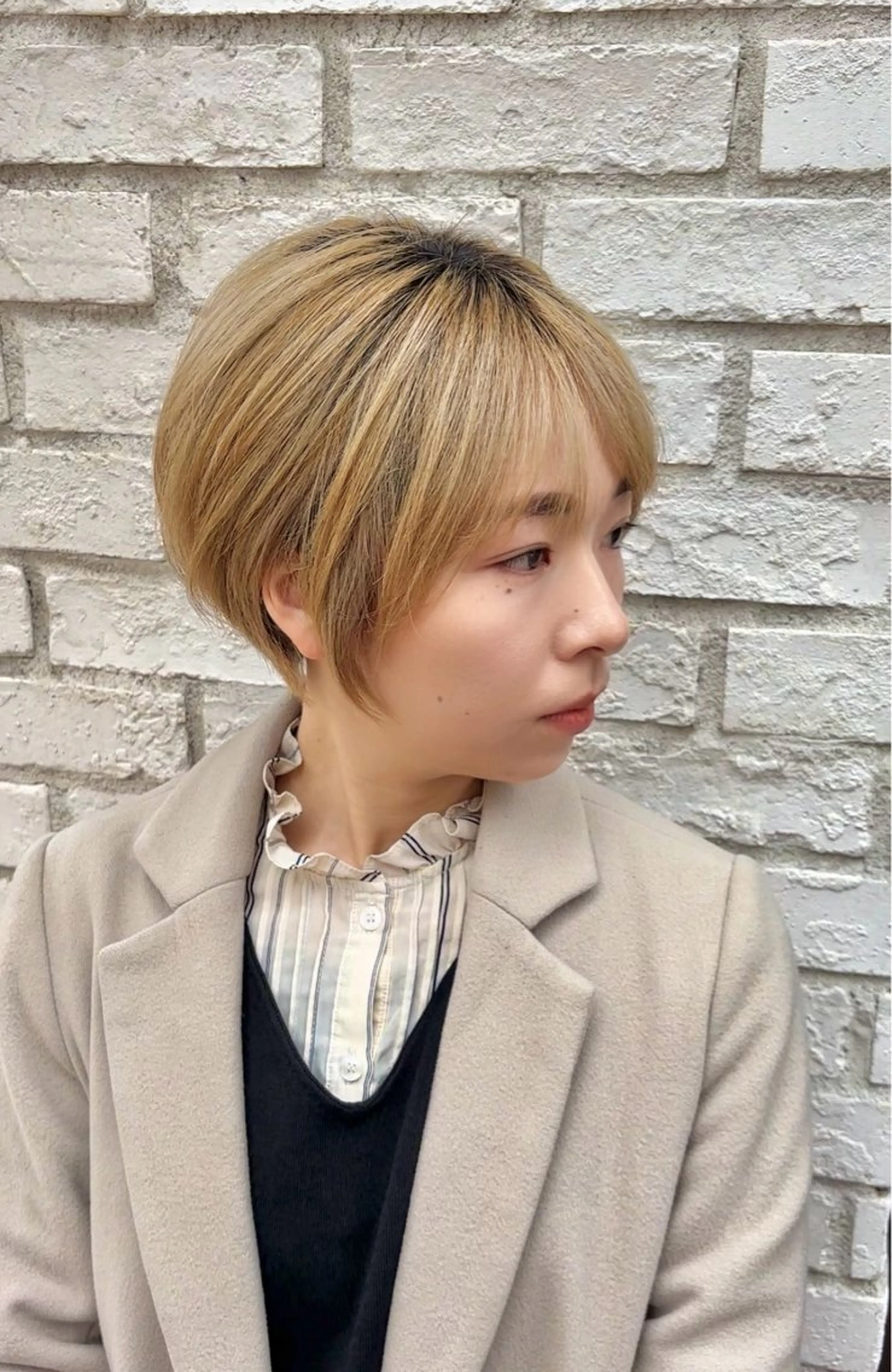 ショート カラー ブリーチ カット ヘアカラー トリートメント 大人可愛いショート/ 店長/三國屋のヘアスタイル