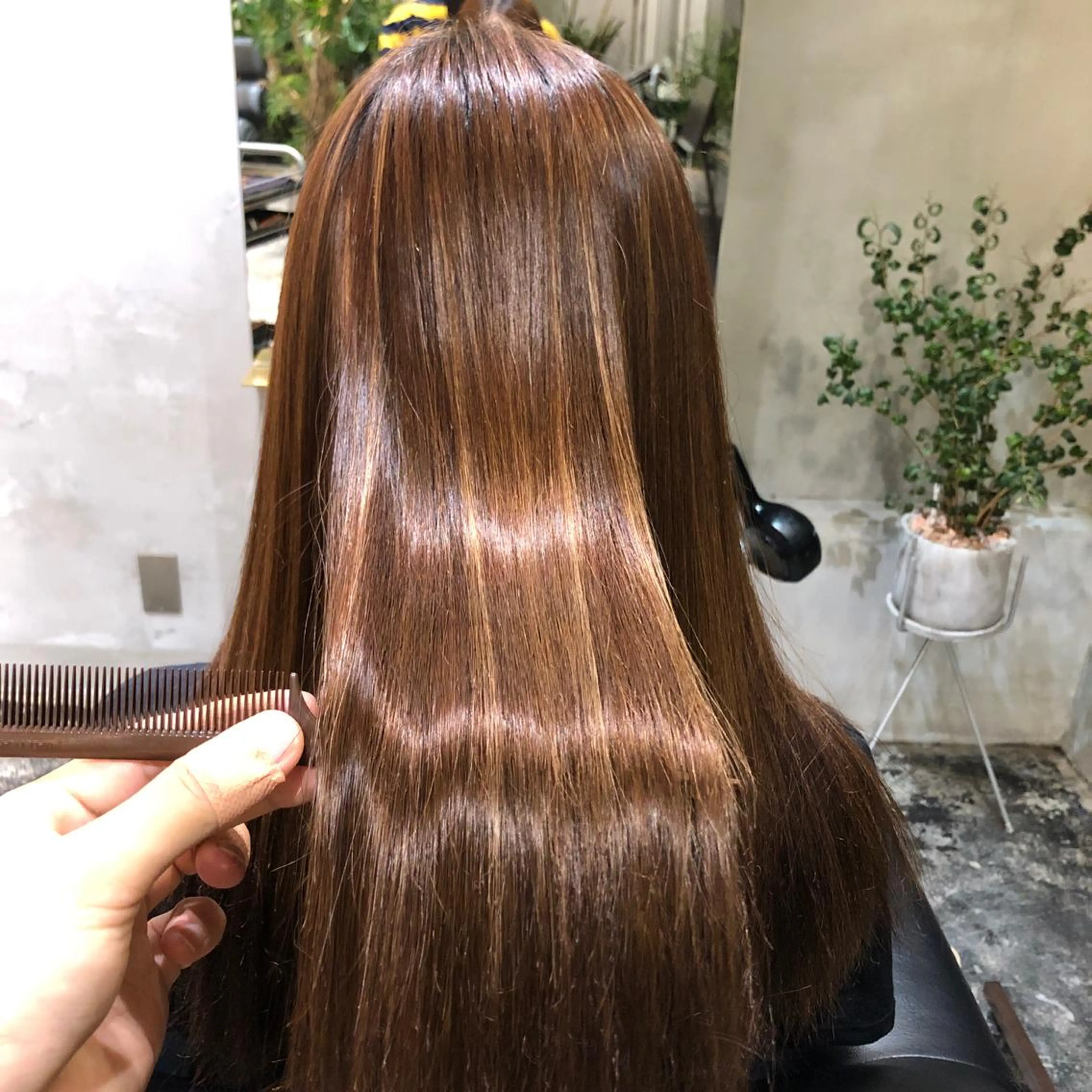 ロング パーマ 酸性ストレート ストレートパーマ 北花田美容師🍃村尾 光太/むらのヘアスタイル