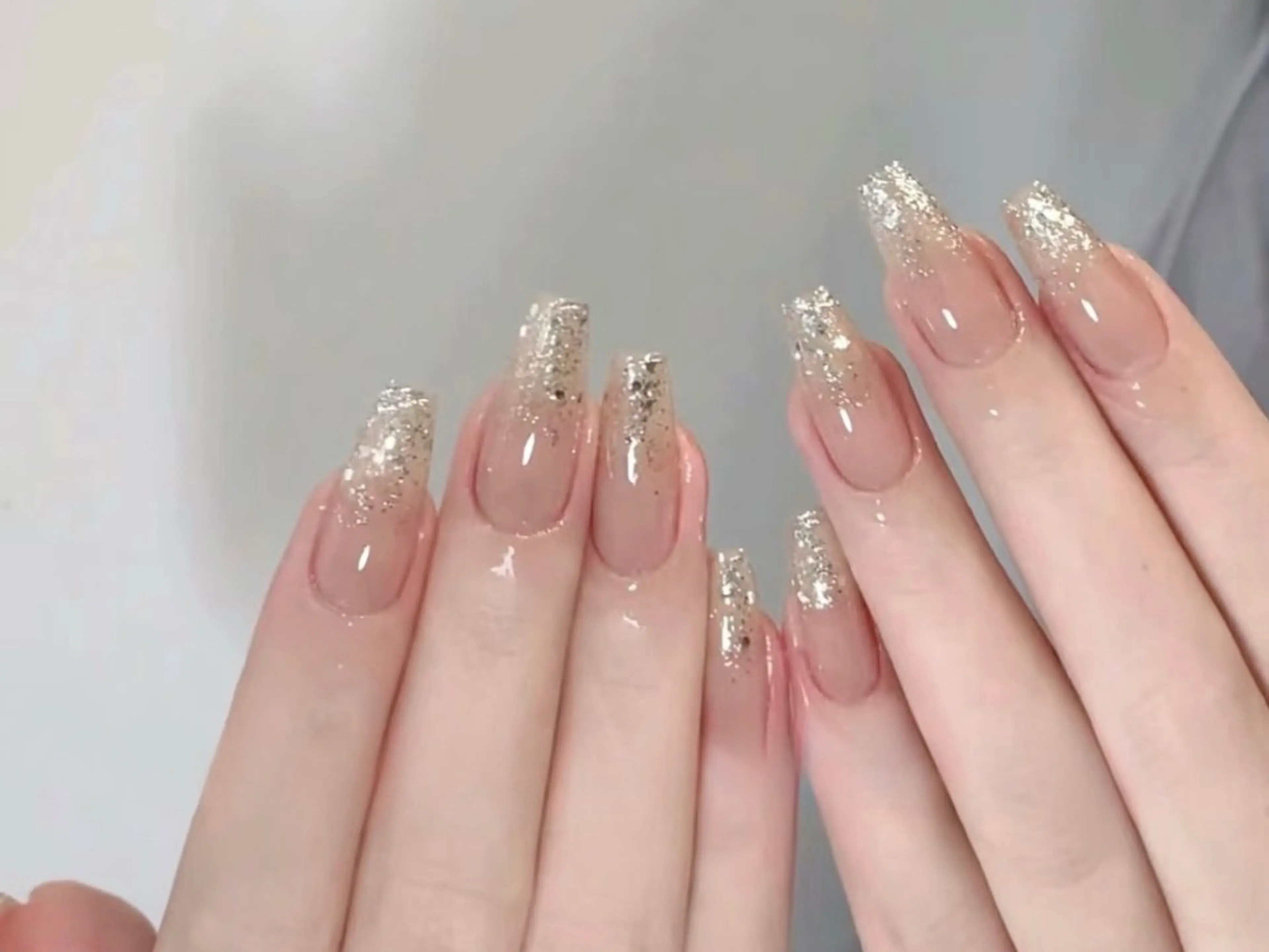 ラメグラデーション➕ベースカラーの写真