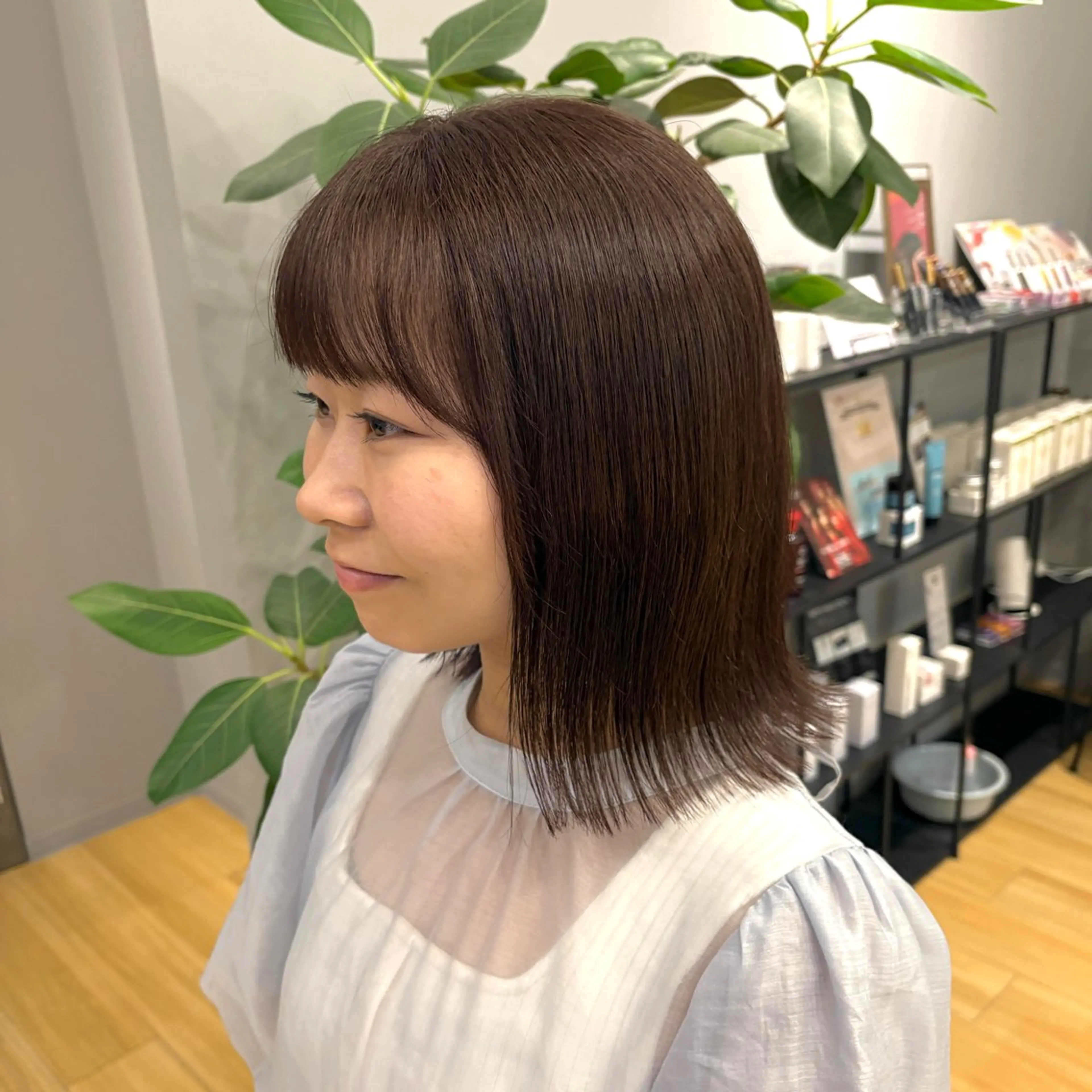 ミディアム 暖色/ボブ/吉岡美音 GIEN NU茶屋町のヘアスタイル