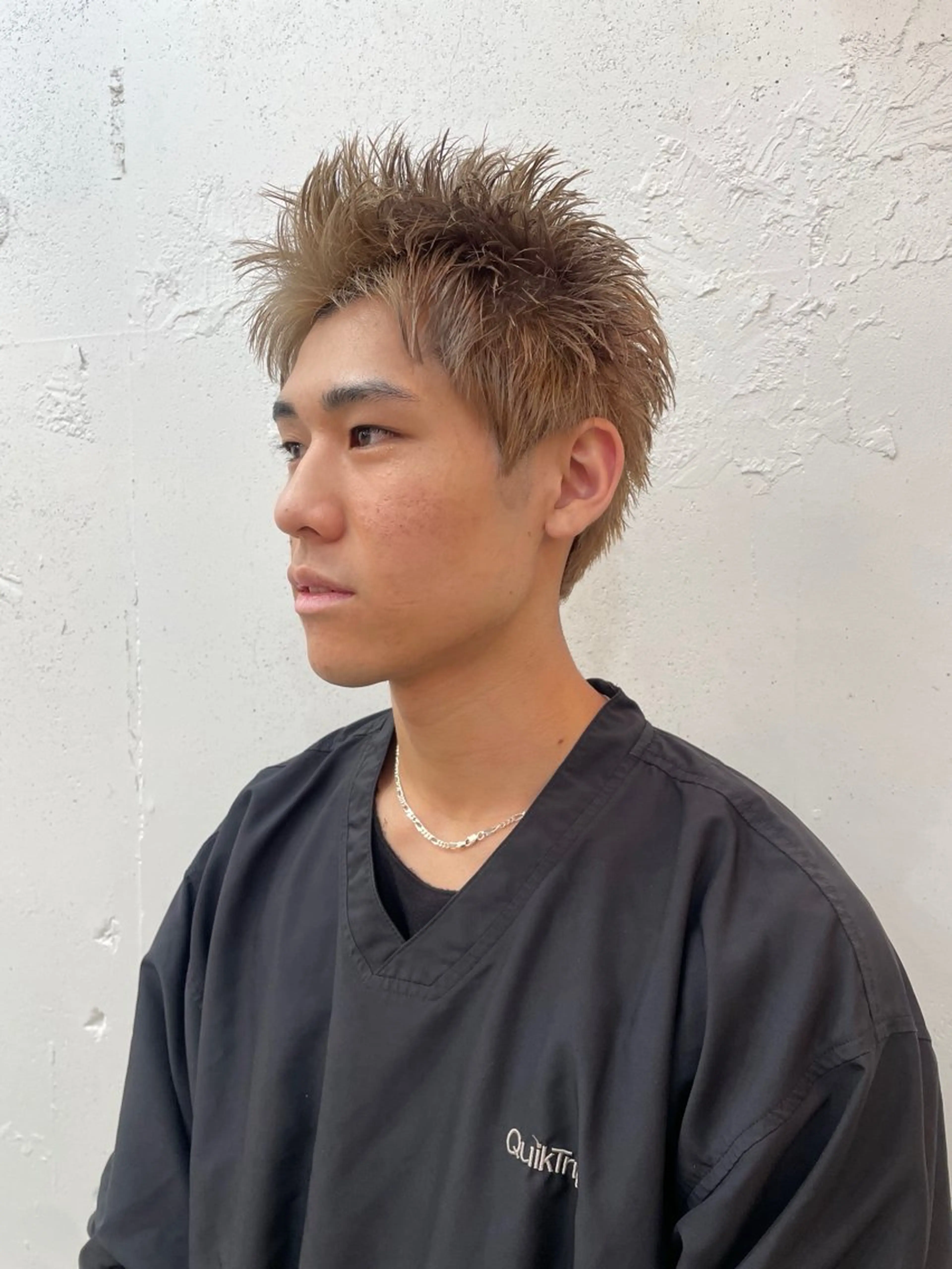 ショート メンズ メンズブリーチ ROMMY.所属・ナカノユウ/本厚木/ レイヤーカットのヘアスタイル