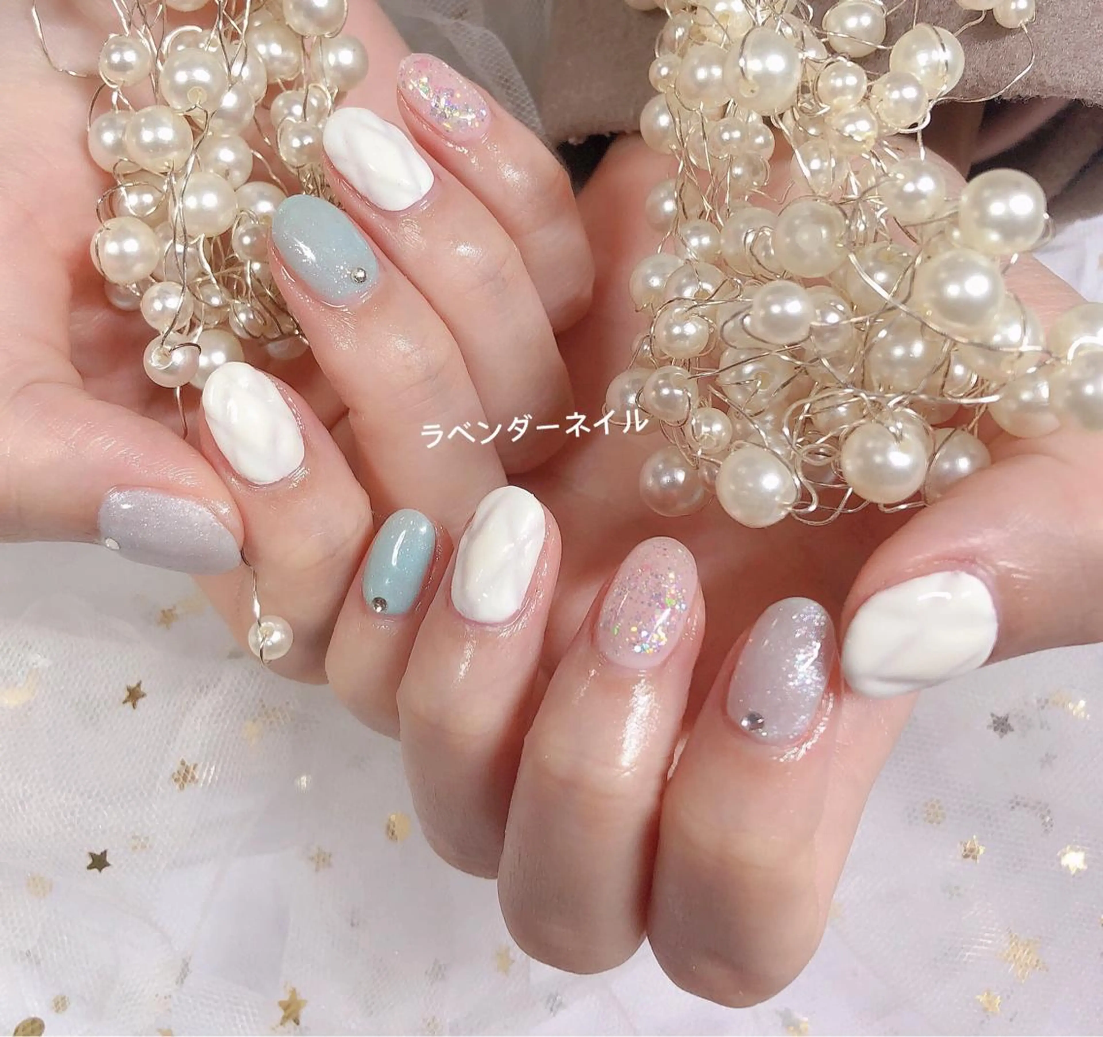 ネイル ラベンダー💖日暮里 ルル💖ネイルのネイルデザイン