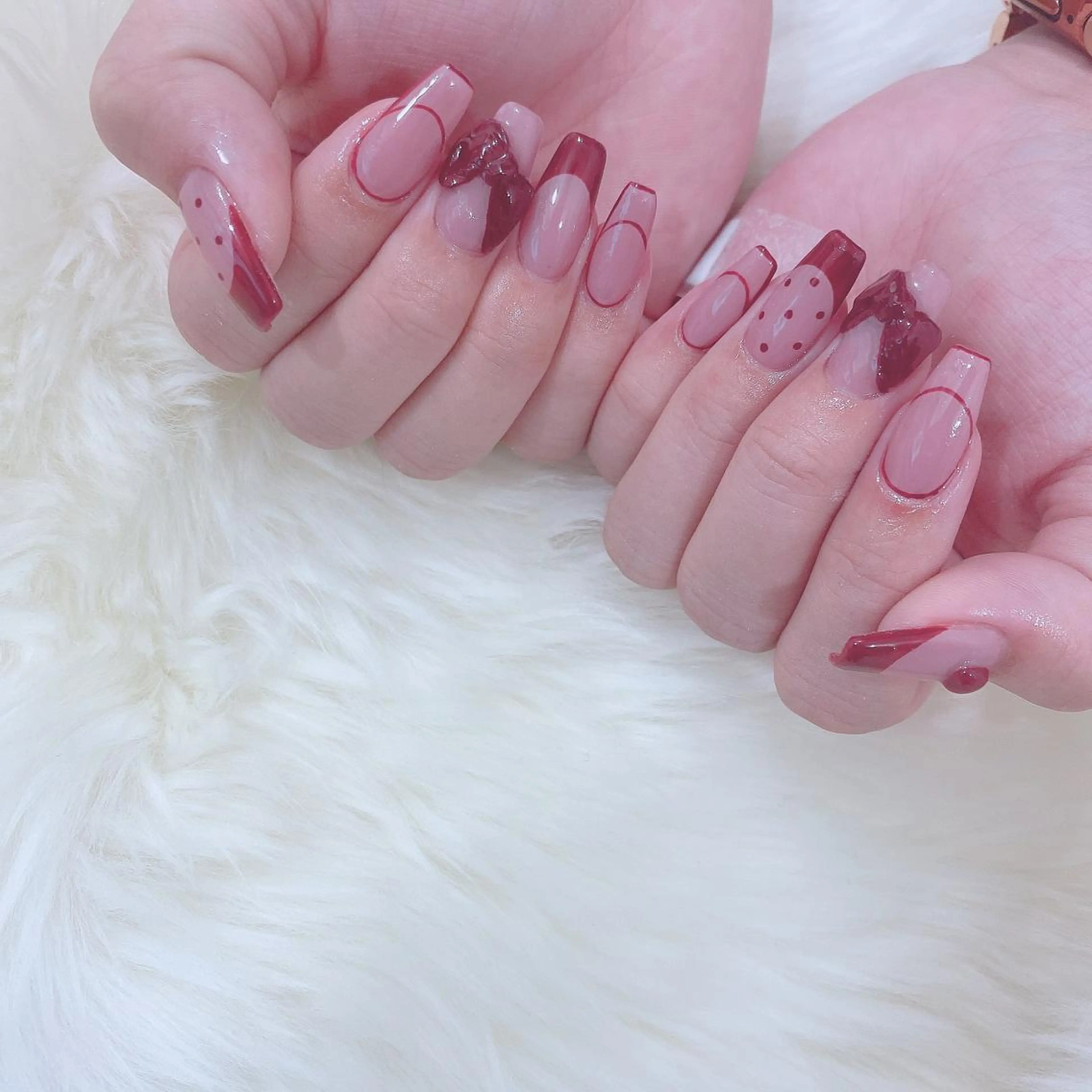 ネイル リボン ハンドネイル SOL NAILのネイルデザイン