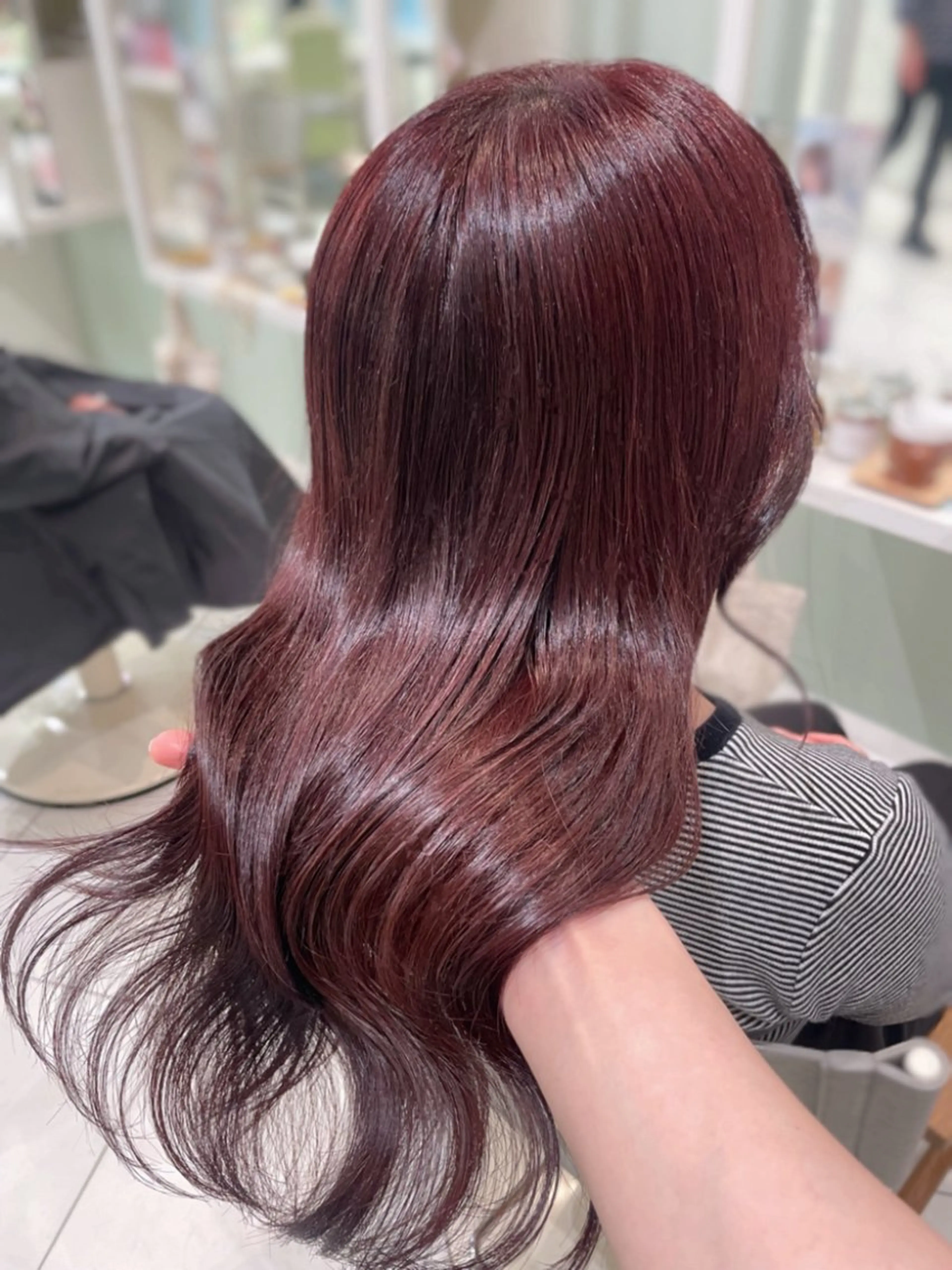 セミロング カラー レイヤーカット/ ハッシュカット/果恋のヘアスタイル