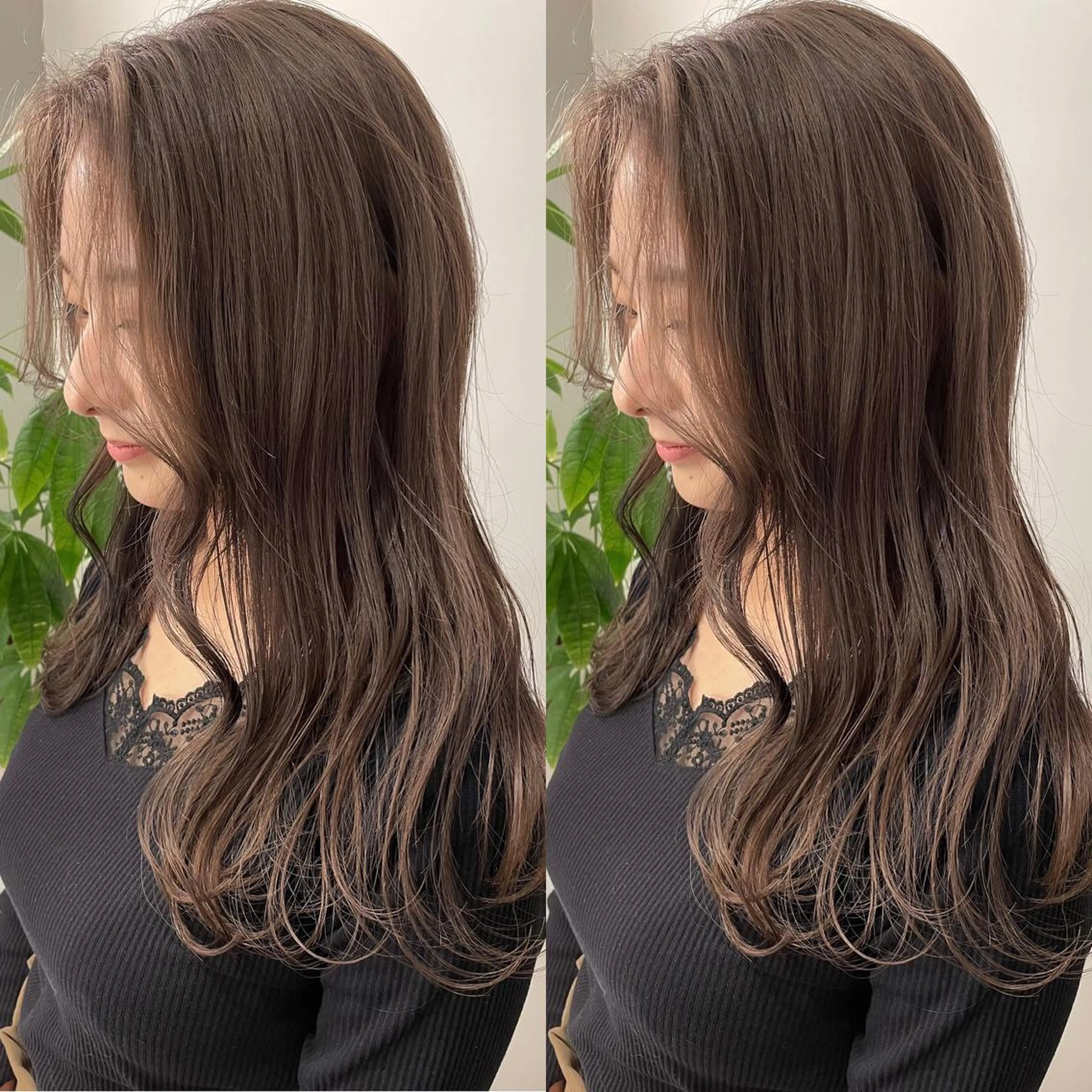 ロング カラー カット ヘアカラー トリートメント 髪質改善will hairdesignのヘアスタイル