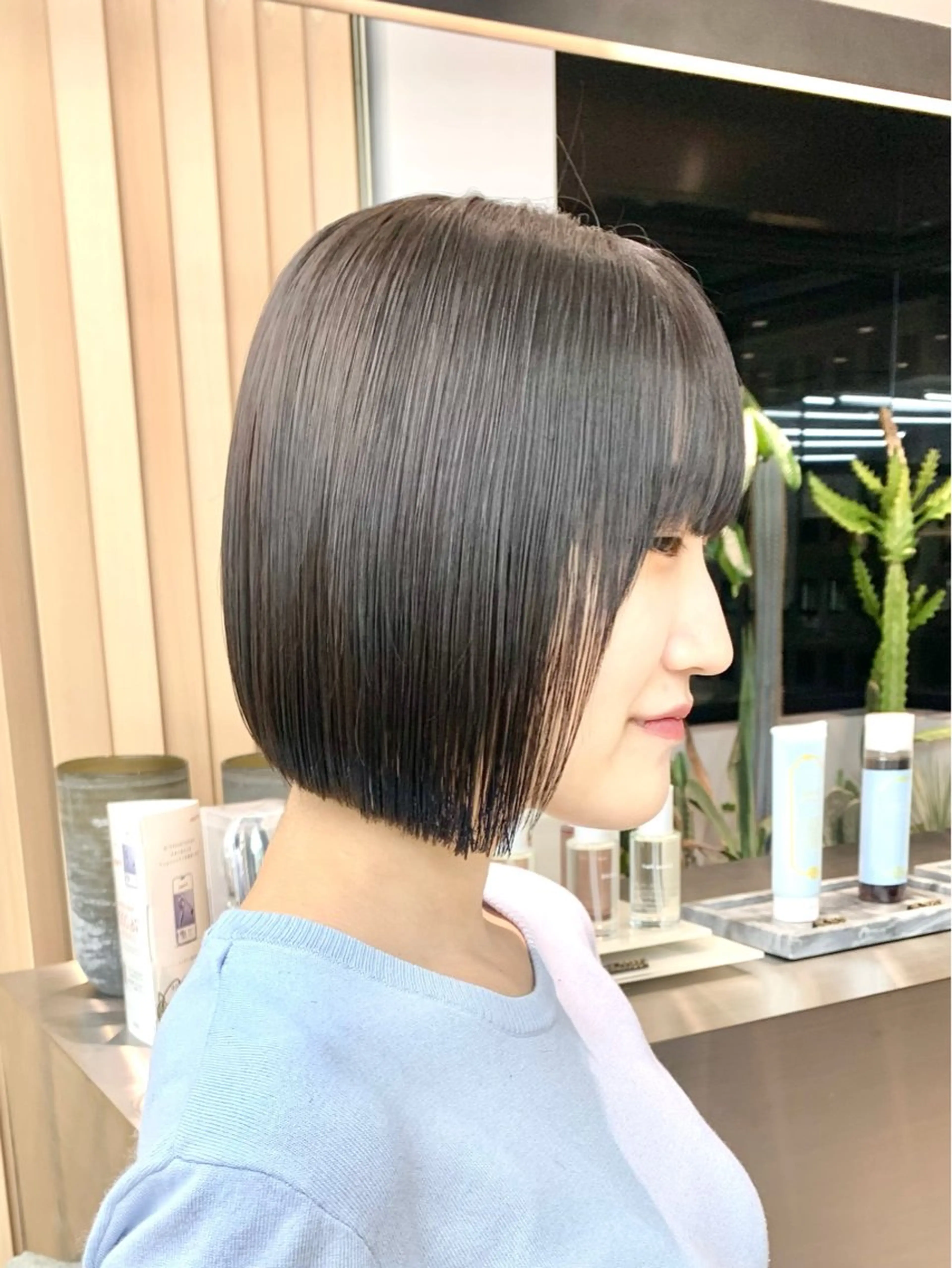 ショート カット ヘアカラー 縮毛矯正 トリートメント 縮毛矯正/韓国ヘア /ブリーチ/柴山のヘアスタイル