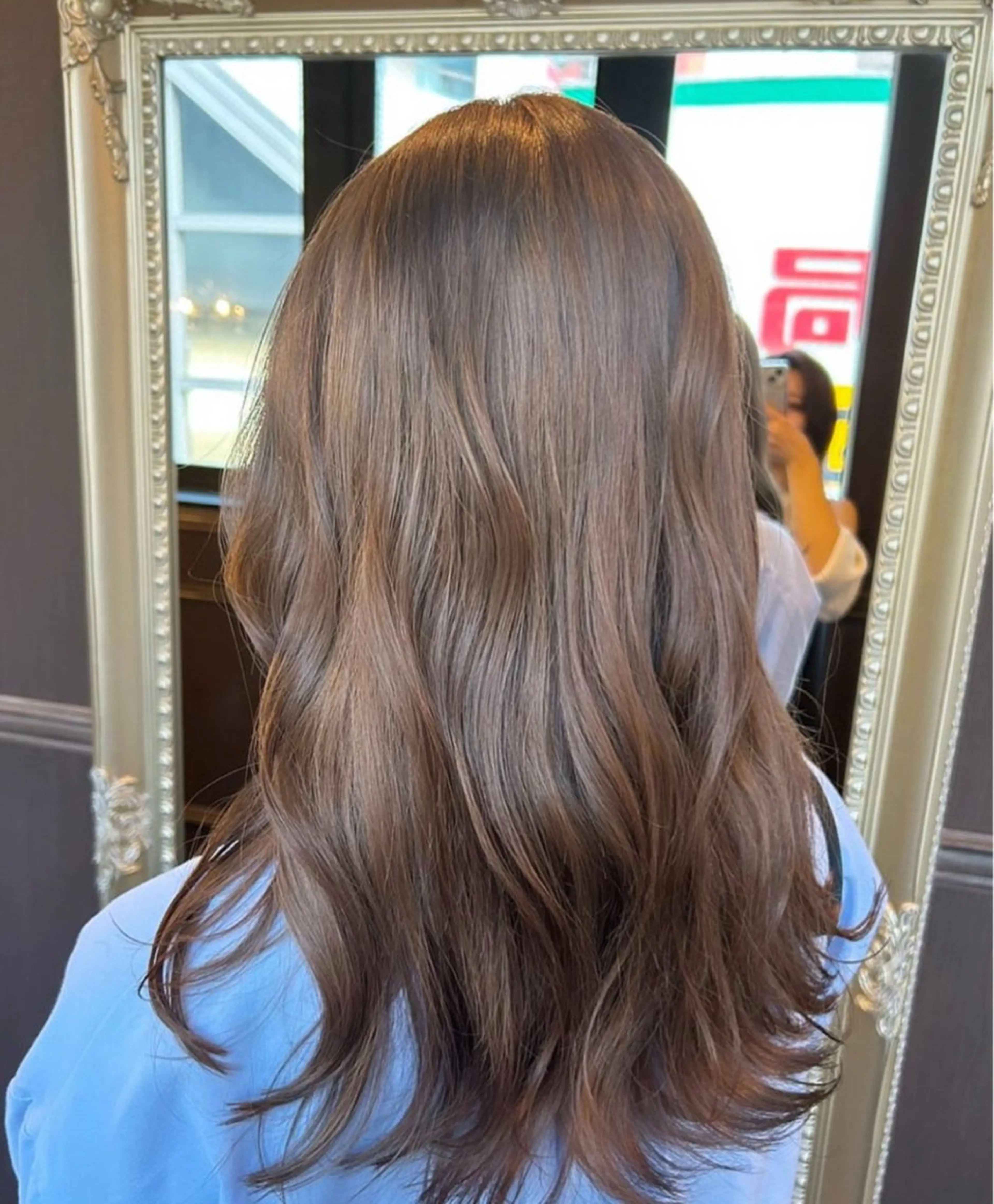 セミロング カラー ヘアアレンジ ヘアカラー トリートメント 🌿Rina 🌼当日予約OK🌼のヘアスタイル