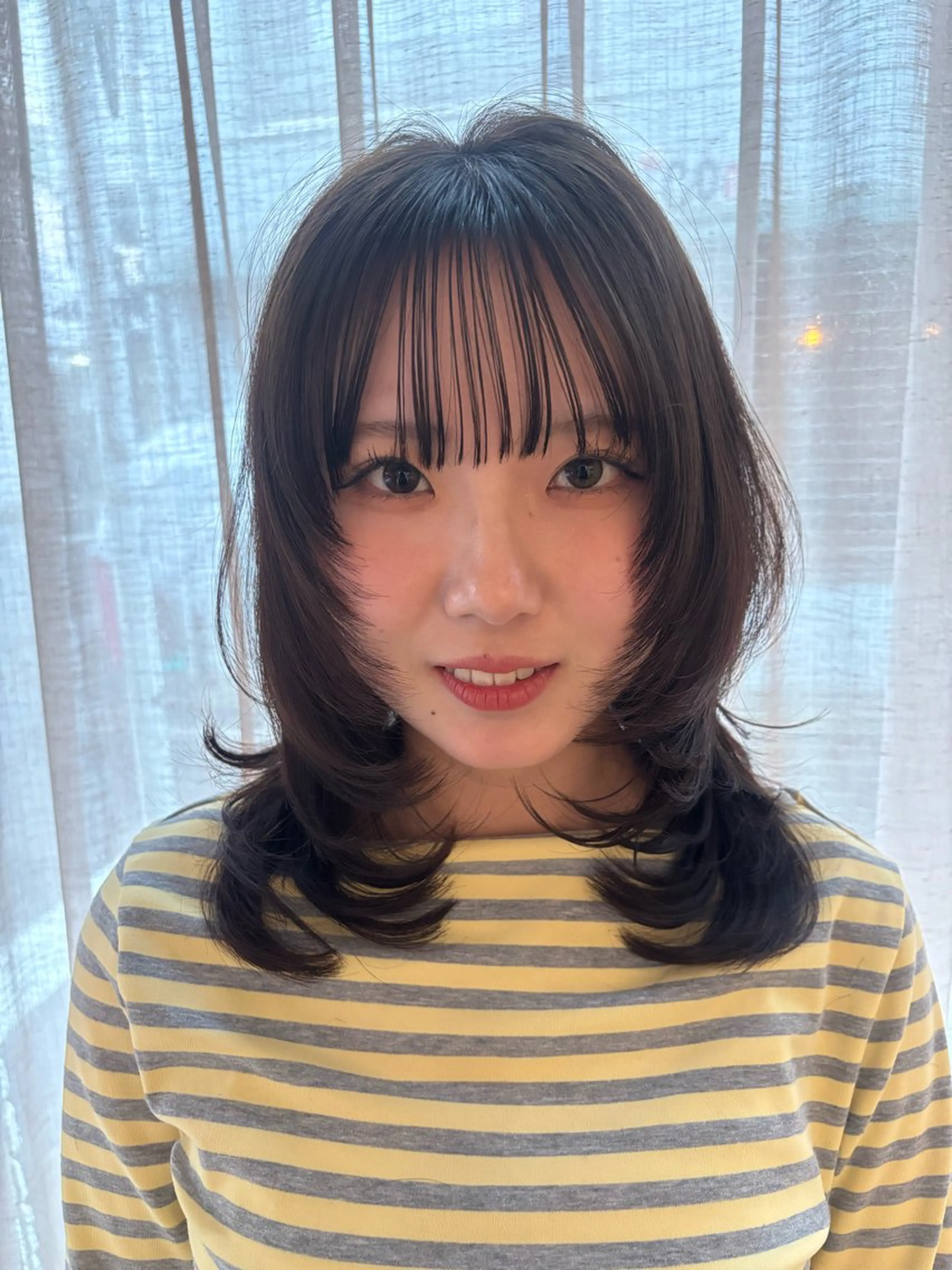 セミロング カラー カット ヘアカラー トリートメント レイヤー/ベージュ/ Yurika🐝🤎のヘアスタイル