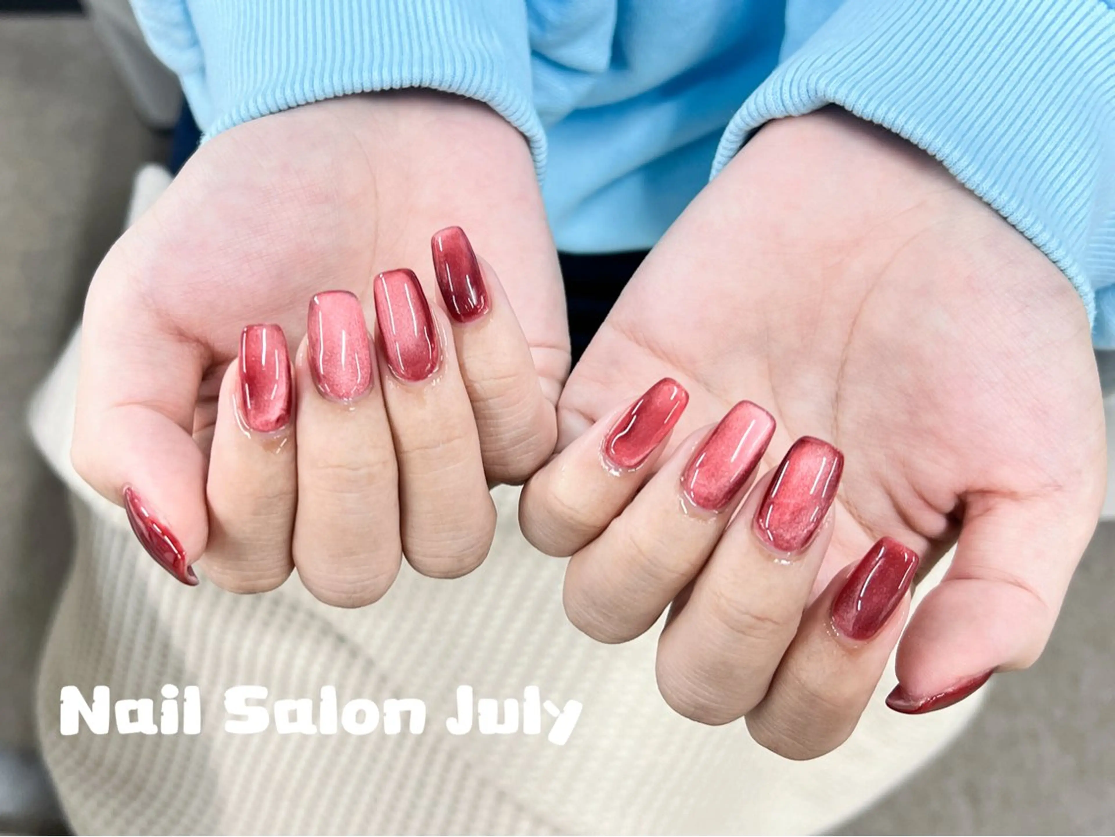 ネイル アートネイル オーロラネイル ジェルネイル ガーリー キラキラネイル ハンドネイル July モモのネイルデザイン