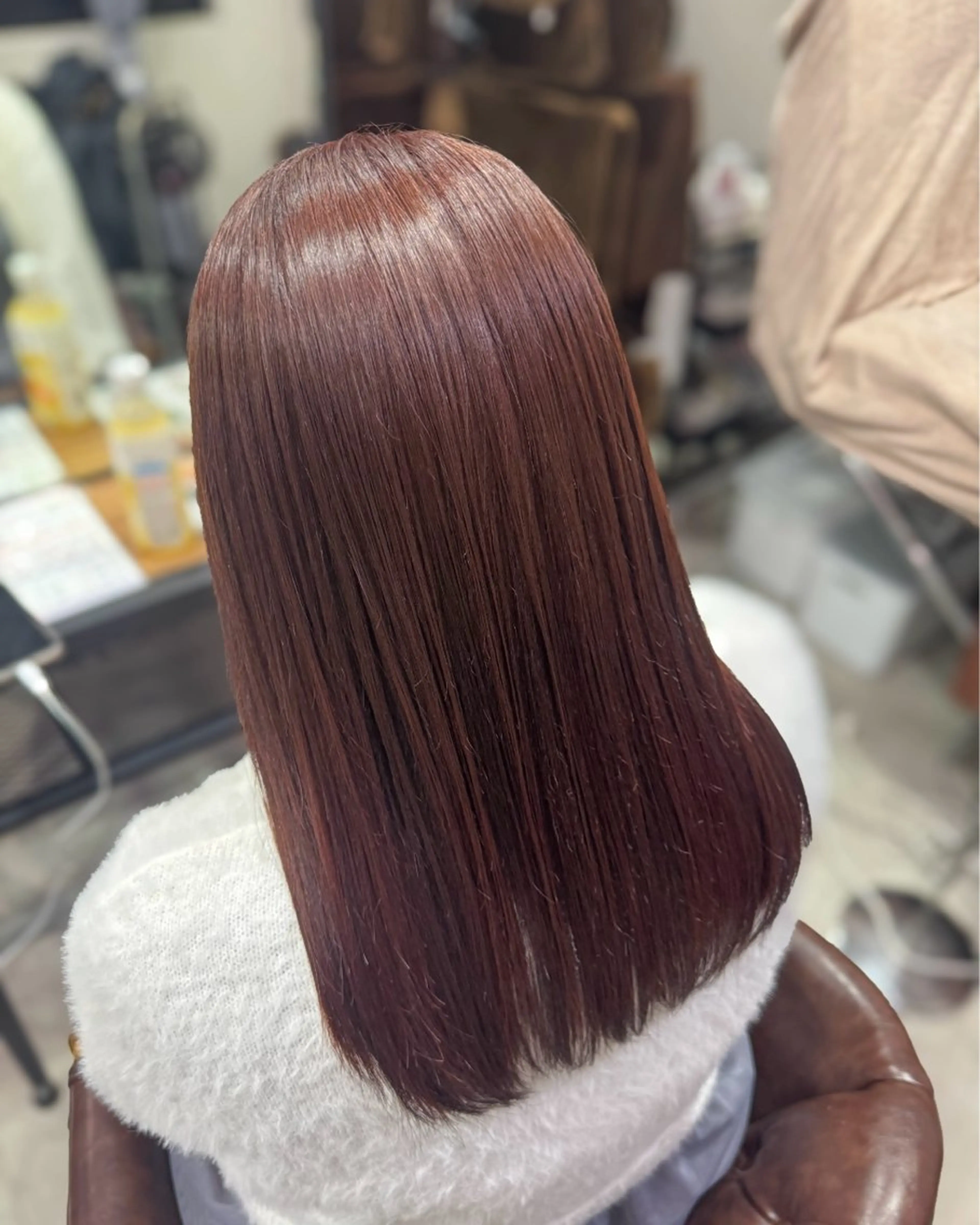 ロング カラー ピンクカラー トリートメント ヘアカラー トリートメント 中林 さくらのヘアスタイル