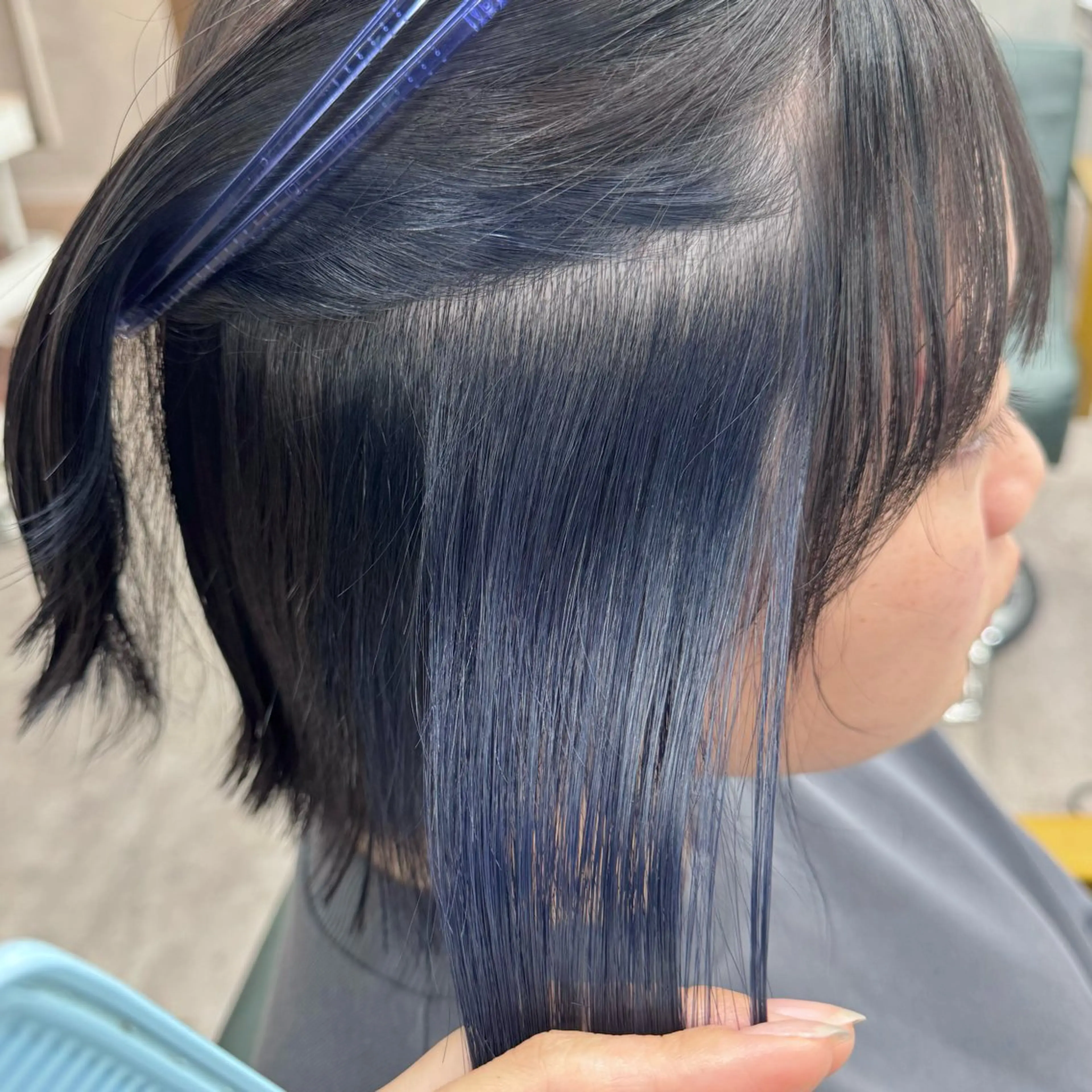 ミディアム カラー ヘアカラー JUNSHIN🦋 ヘアセット／カラーのヘアスタイル