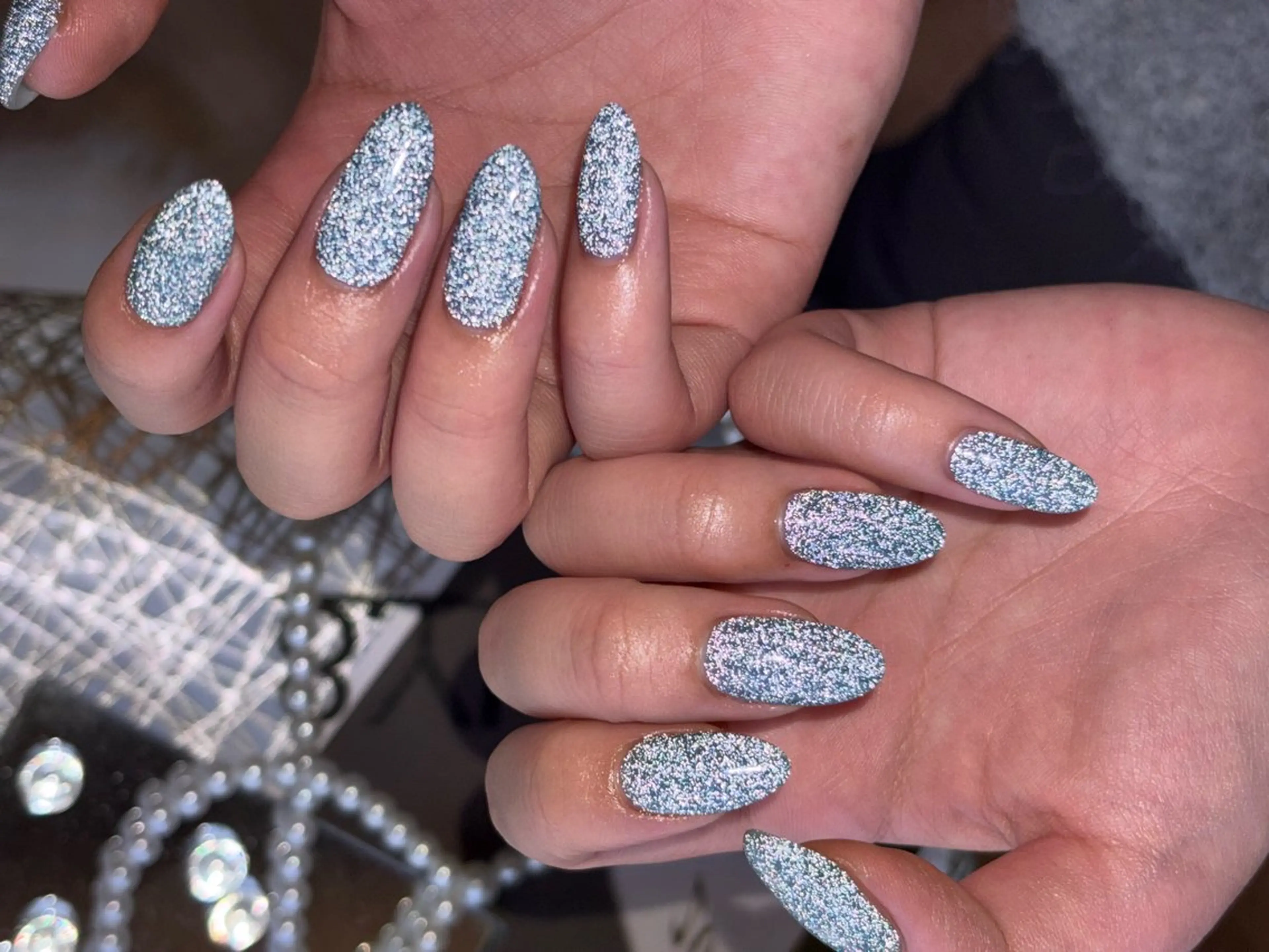 ネイル フラッシュネイル ラメ(グリッター) ハンドネイル .8 HAREのネイルデザイン