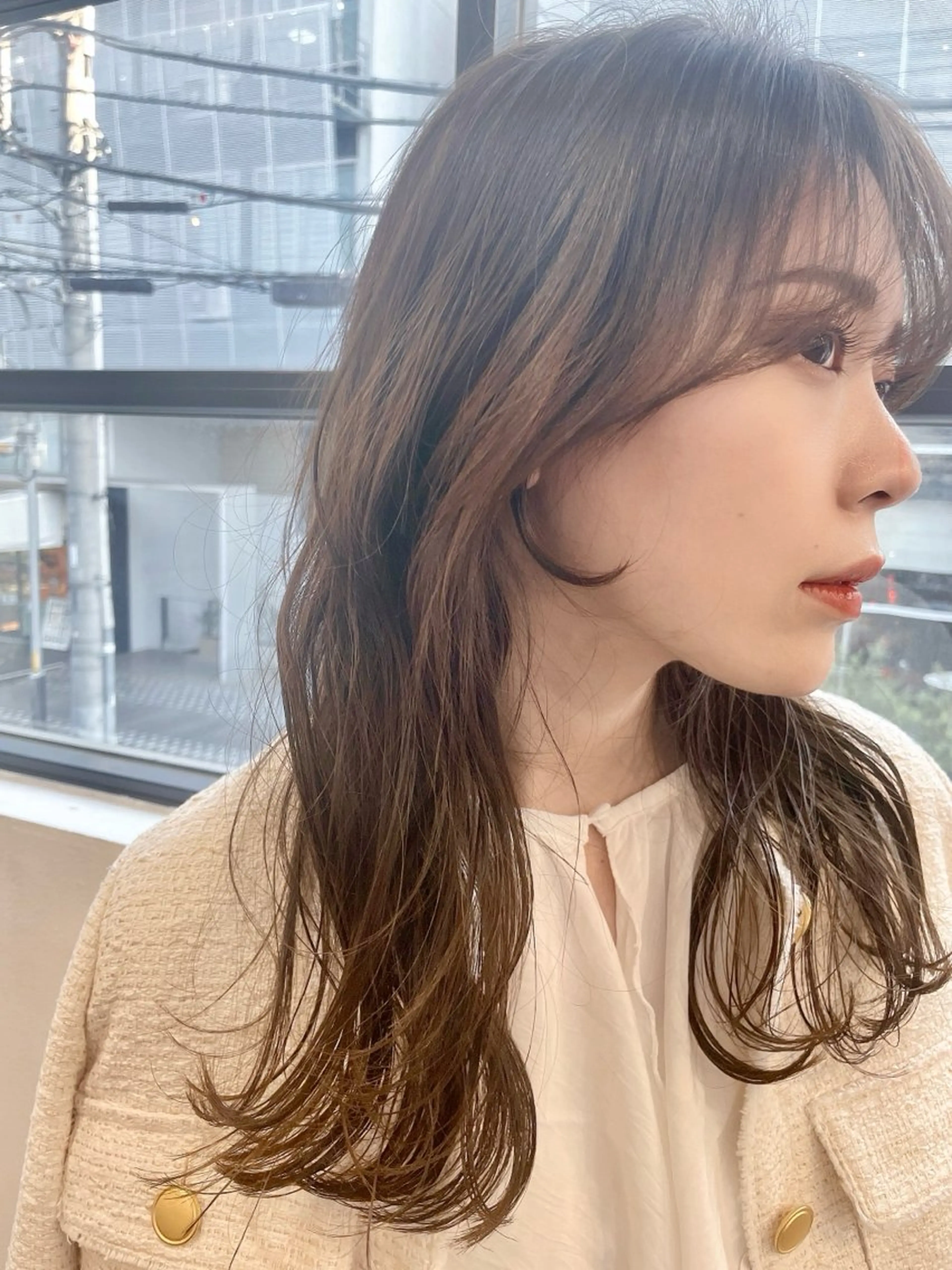 セミロング レイヤーカット 中屋光貴のヘアスタイル