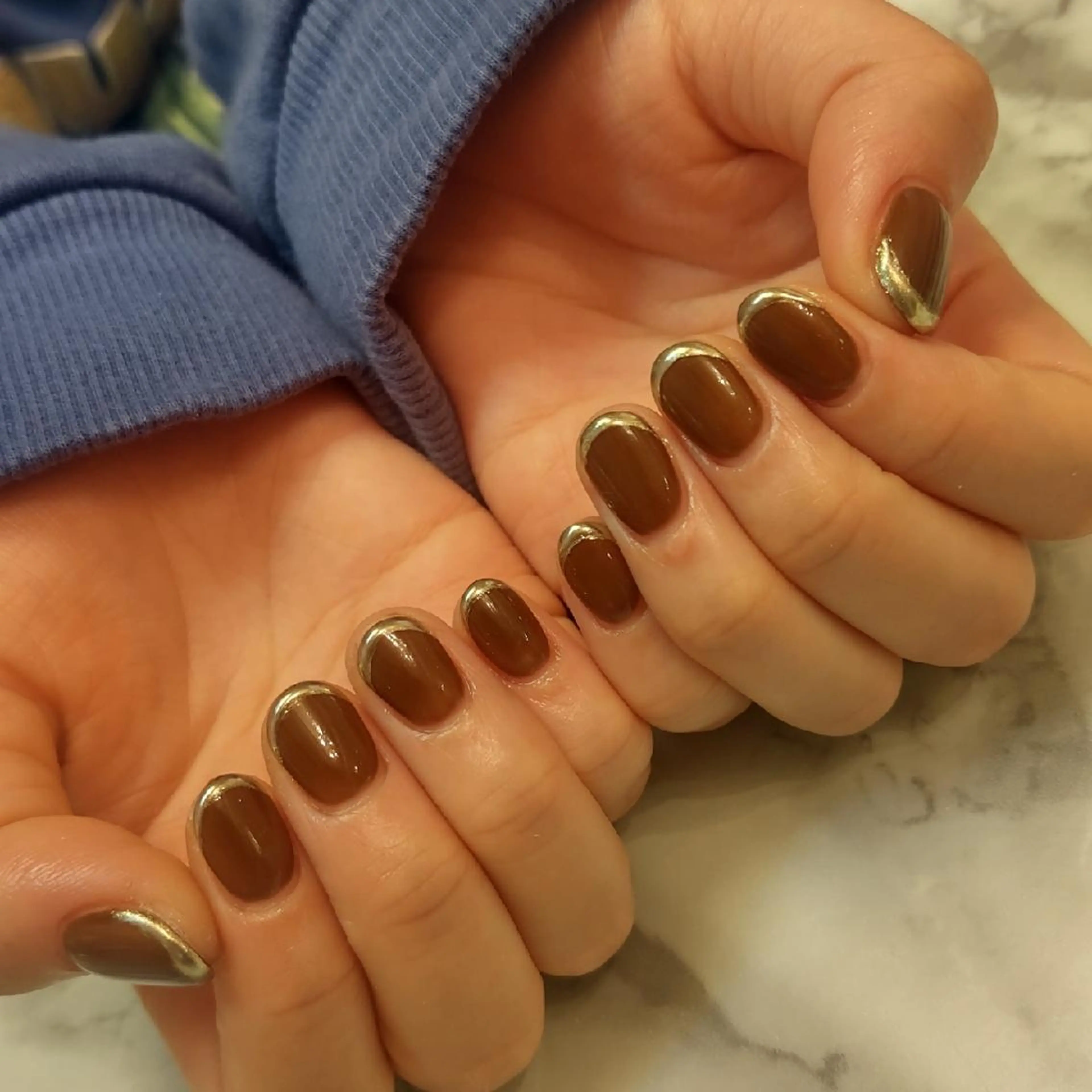 ネイル フレンチネイル ミラーネイル ジェヌインネイル 河内のネイルデザイン