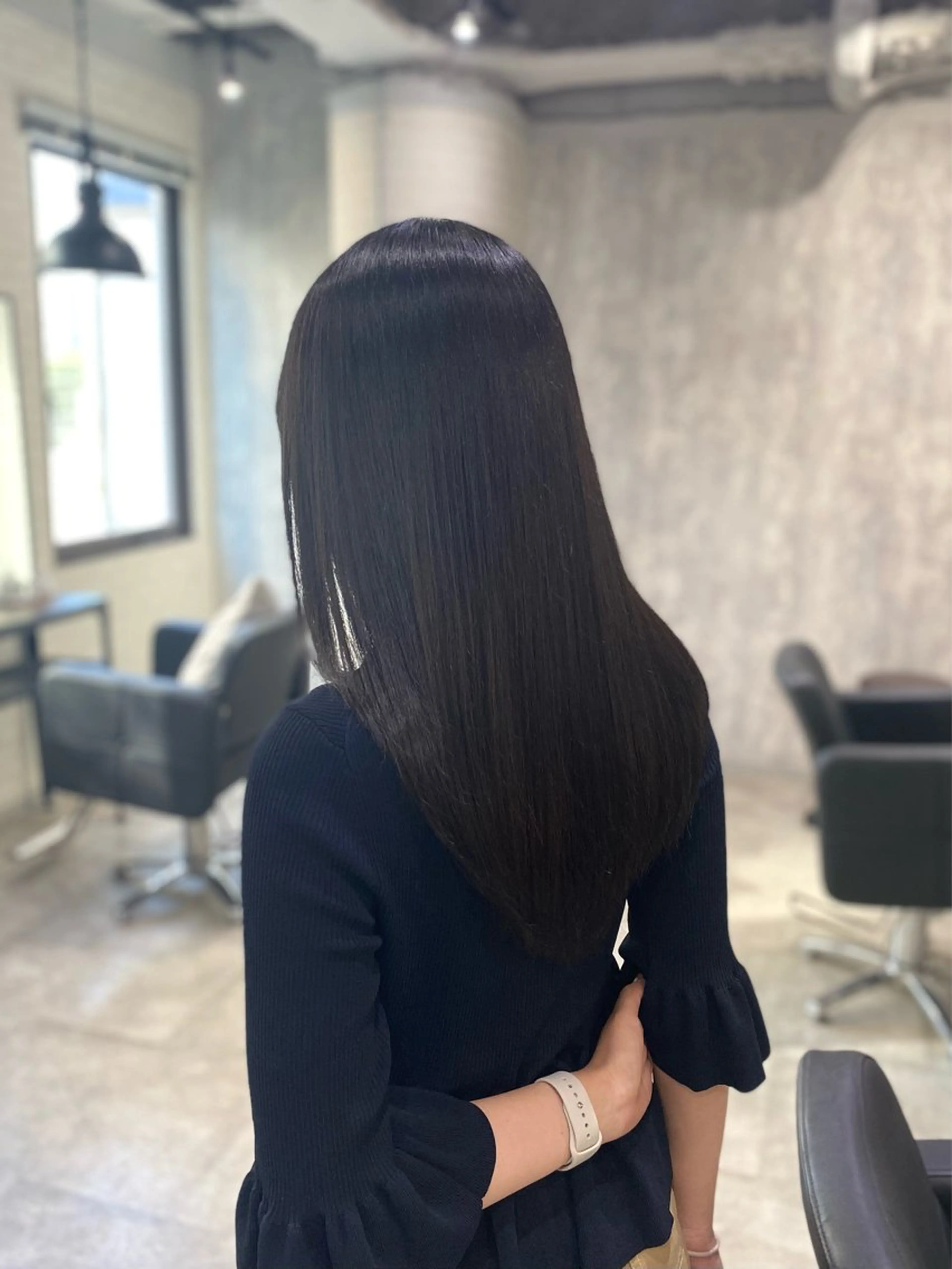 ロング カラー 透明感カラー カット ヘアカラー トリートメント shiori/透明感 /顔周り/髪質改善のヘアスタイル