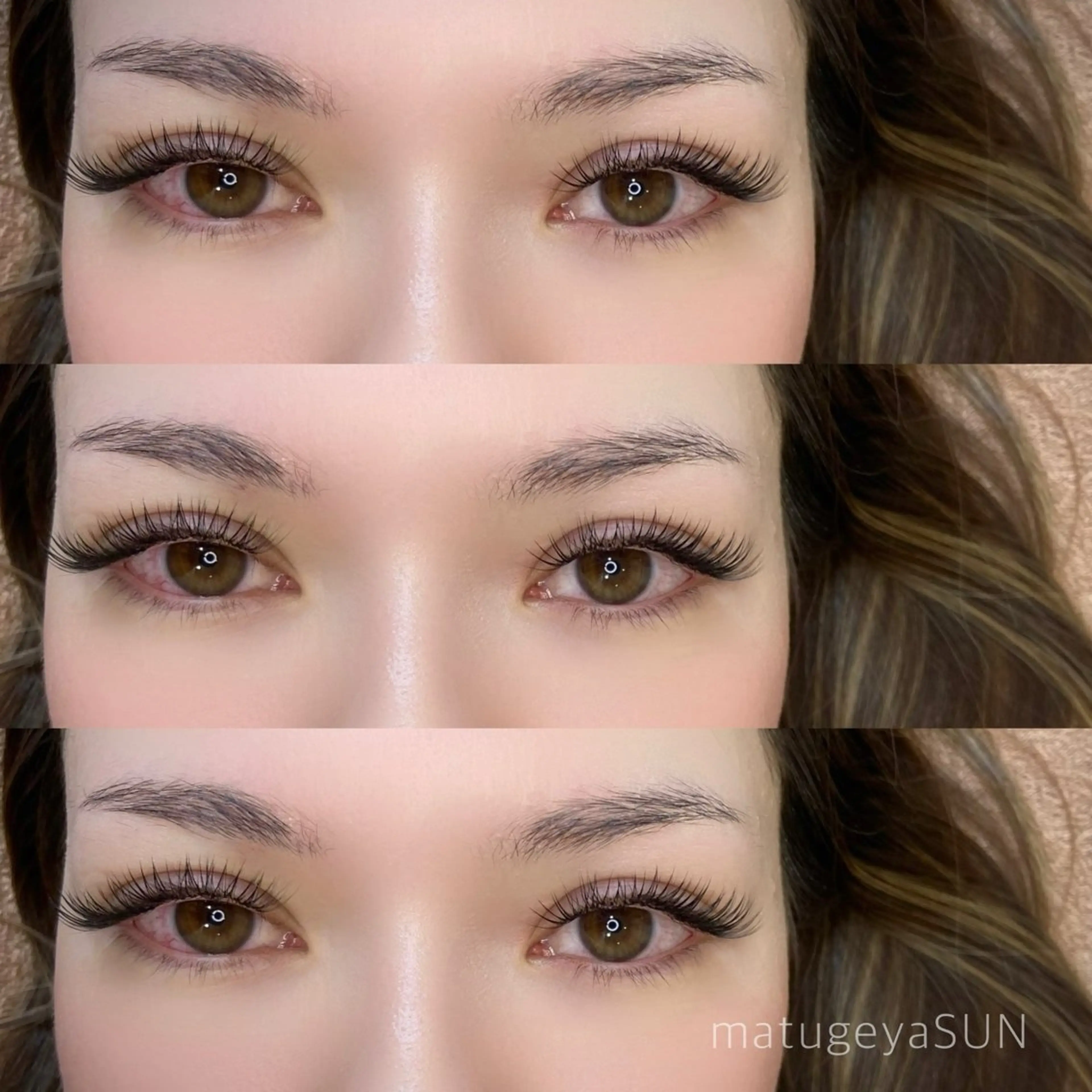 マツエク・マツパ バインドロック カットスタジオピエロ所属・若江岩田マツエク SUNのマツエク・マツパデザイン