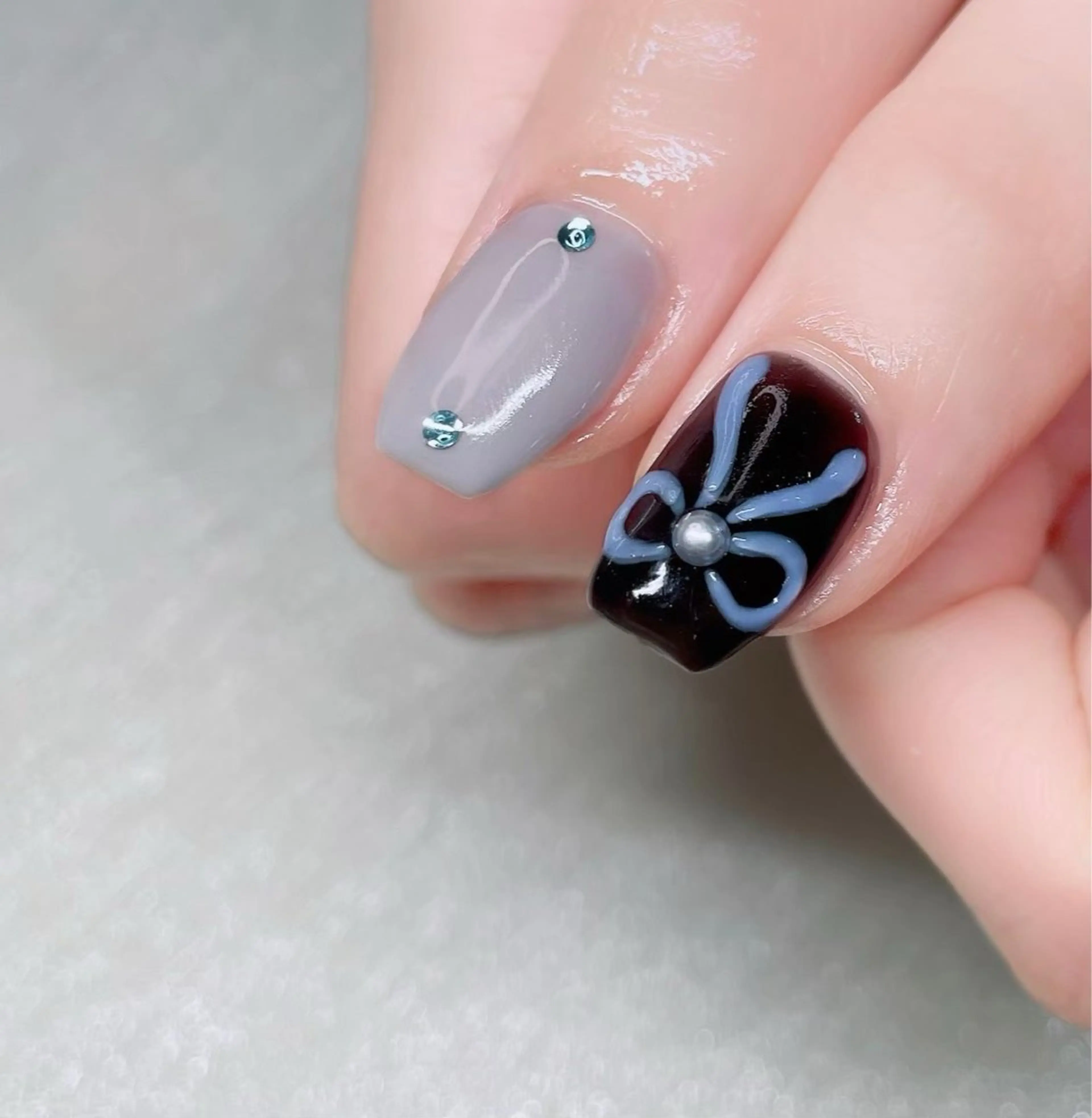 ネイル ストーンネイル ハンドネイル Nailist SUZU所属・Nailist suzuのネイルデザイン