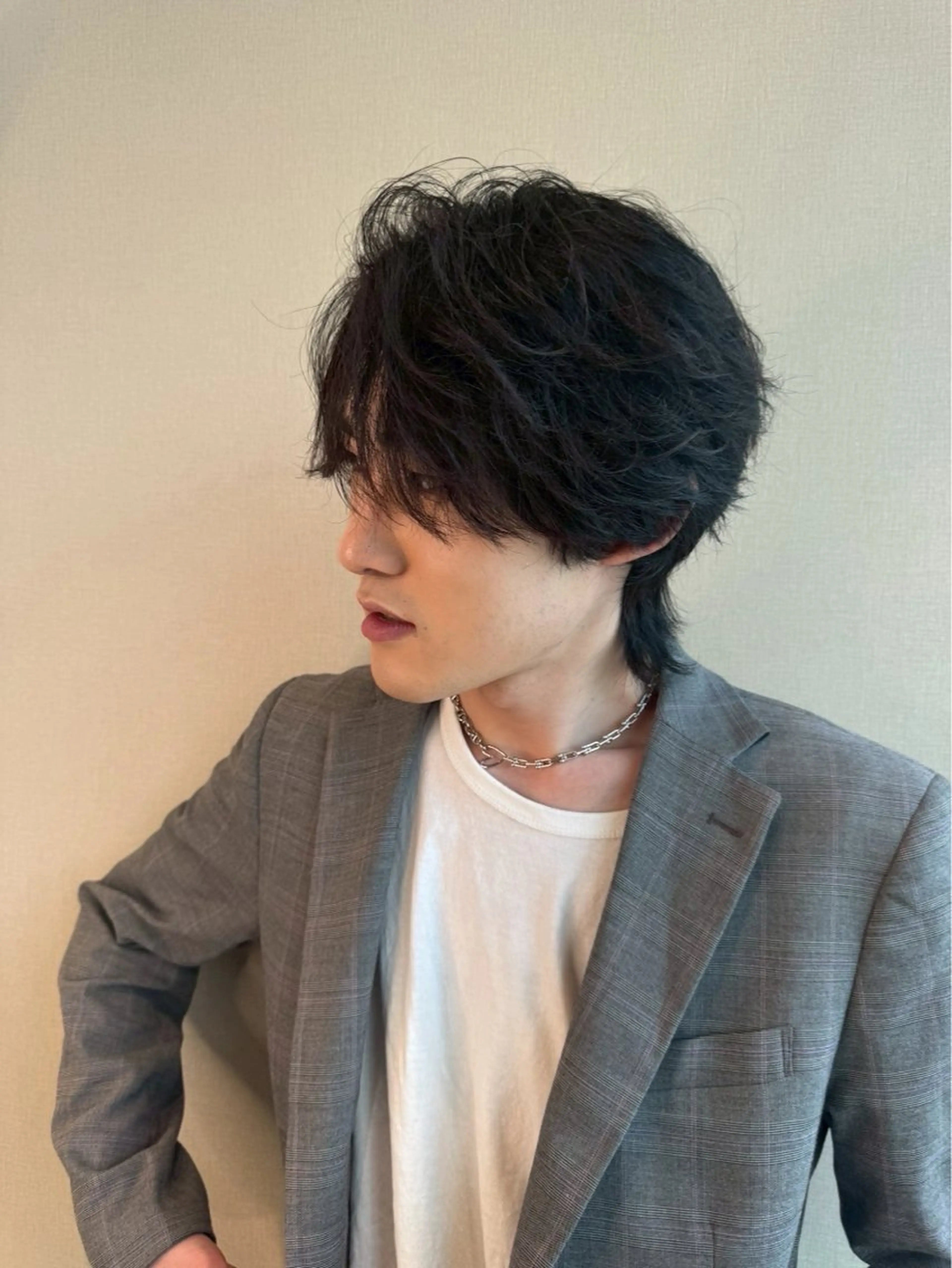 メンズ カット カラーモデル𓍲艶髪 🫧秋積日向のヘアスタイル