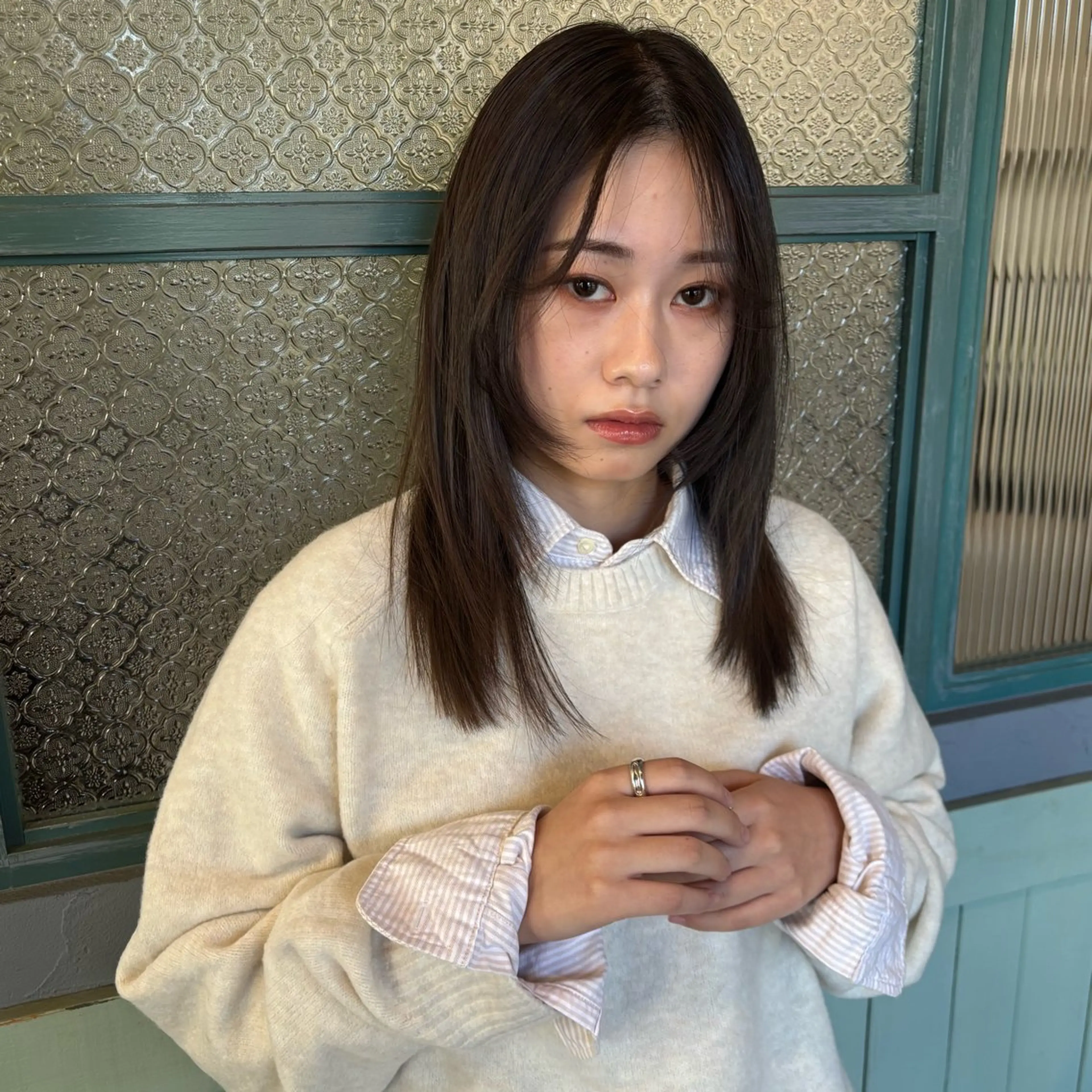 ミディアム レイヤーカット カット little garden/樹里のヘアスタイル