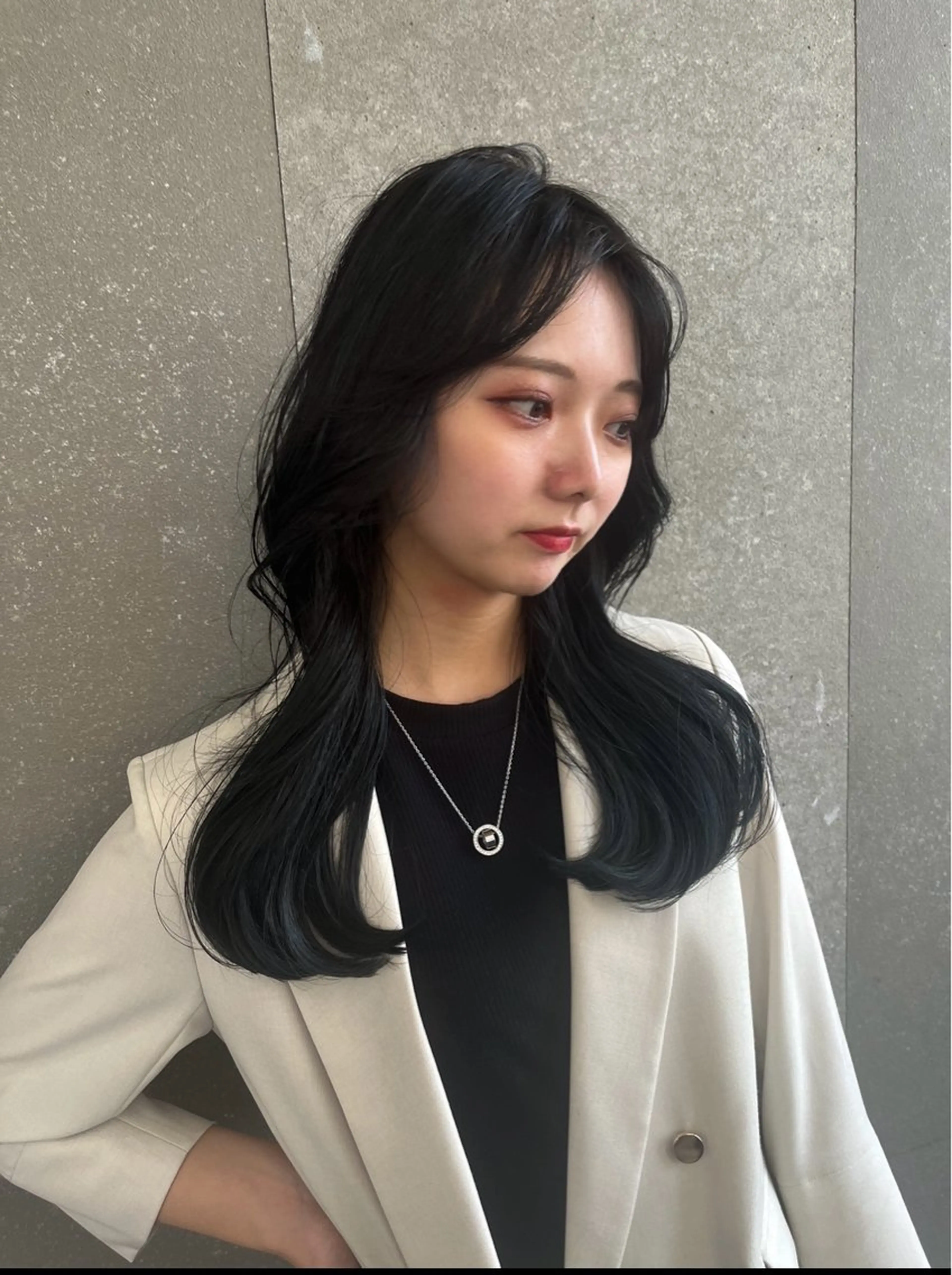 ミディアム カット トリートメント 山崎/ボブ縮毛矯正 レイヤー髪質改善のヘアスタイル