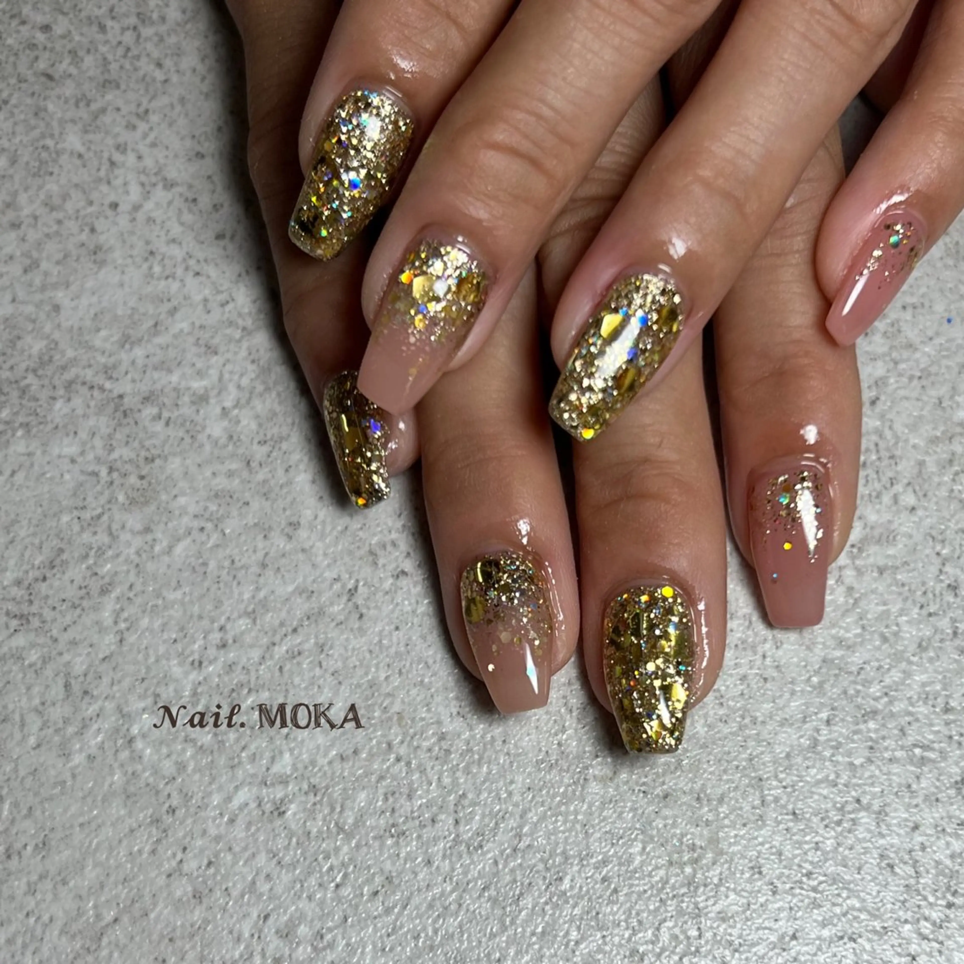 ネイル ラメ(グリッター) nail salon MOKAのネイルデザイン