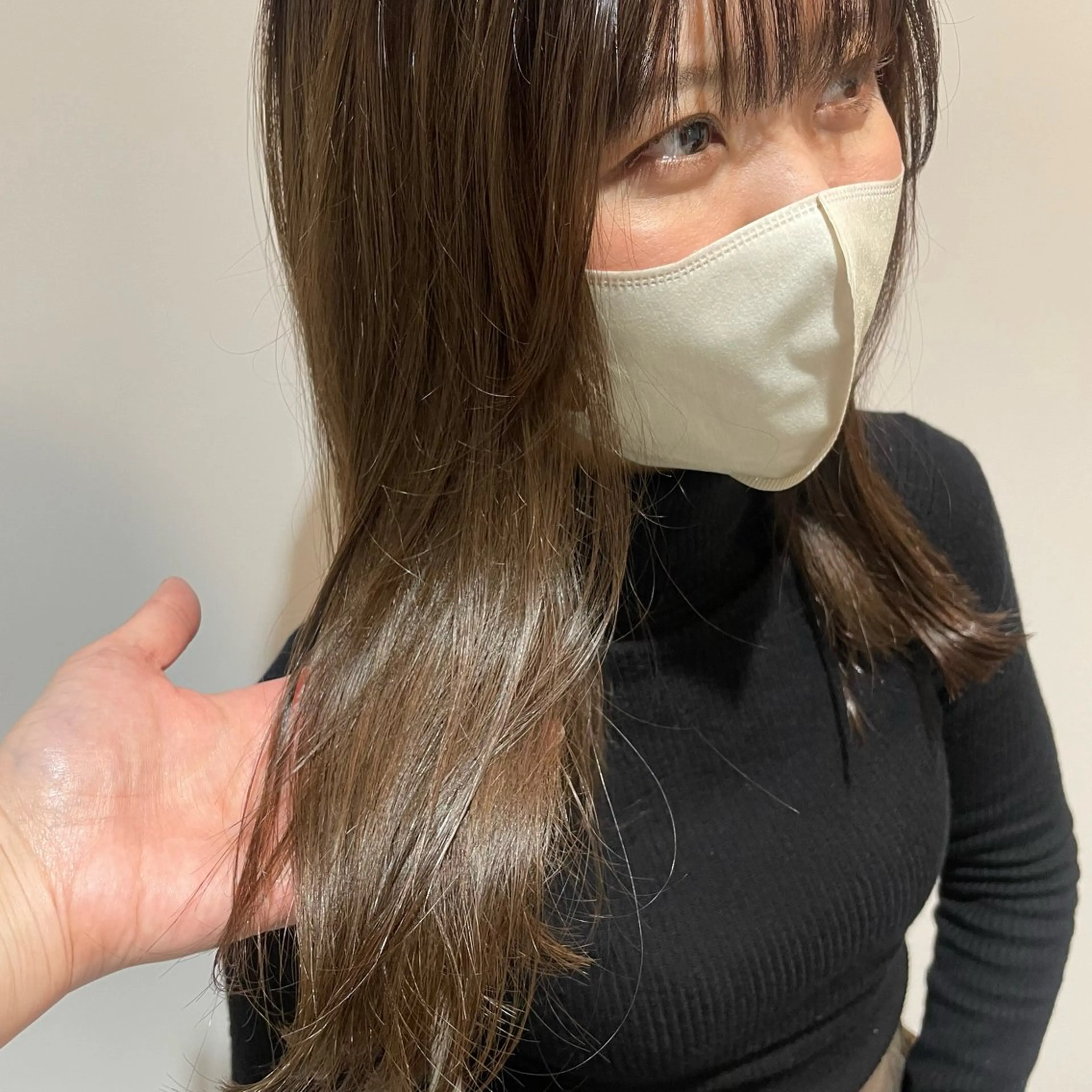 似合わせカット＋ブリーチなし透明感ダブルカラー（キューティクル補修トリートメント）の写真