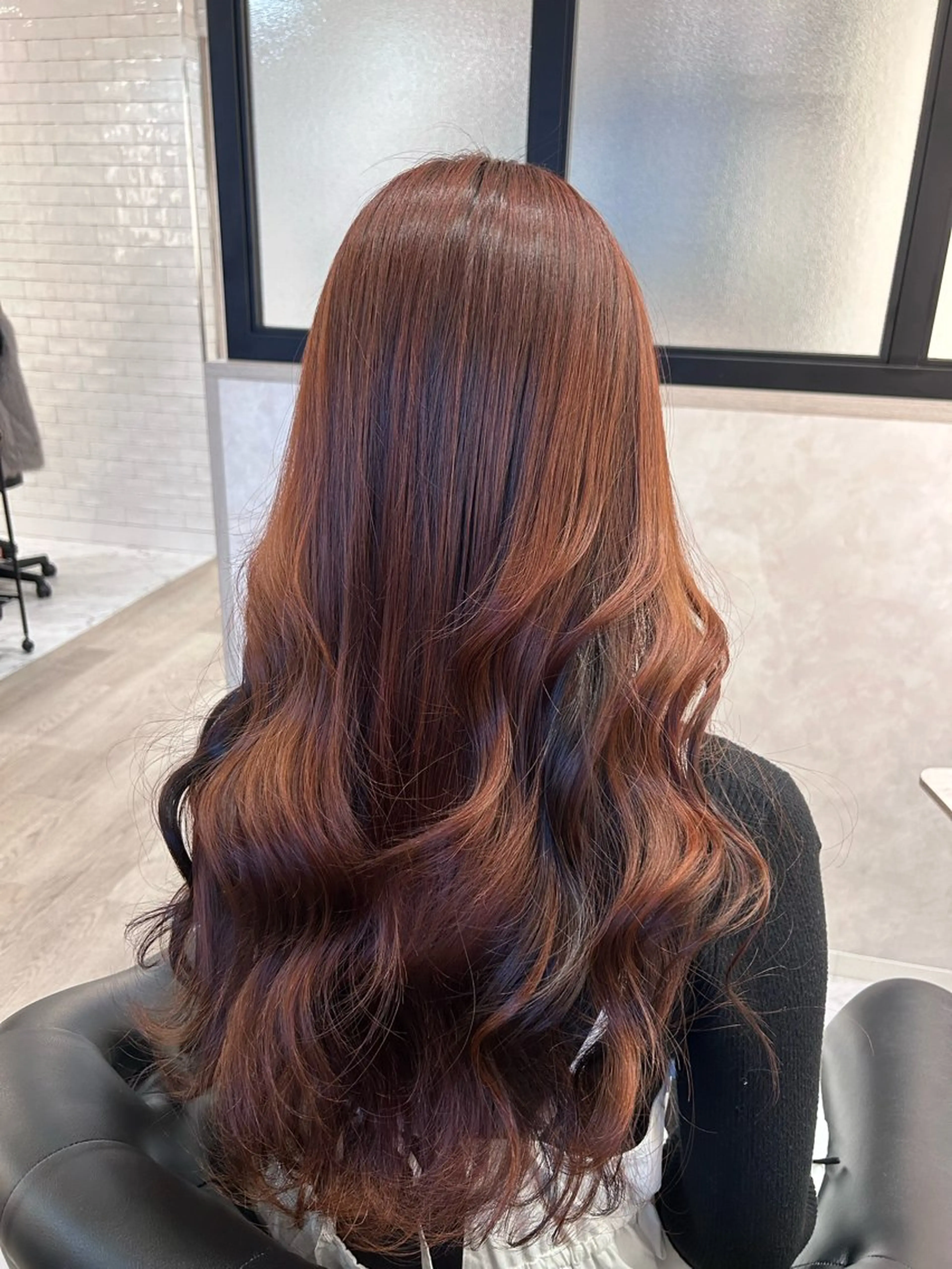 ロング カラー カット ヘアカラー トリートメント &chaLme   心斎橋所属・emi/髪質改善/ 韓国風/艶カラーのヘアスタイル