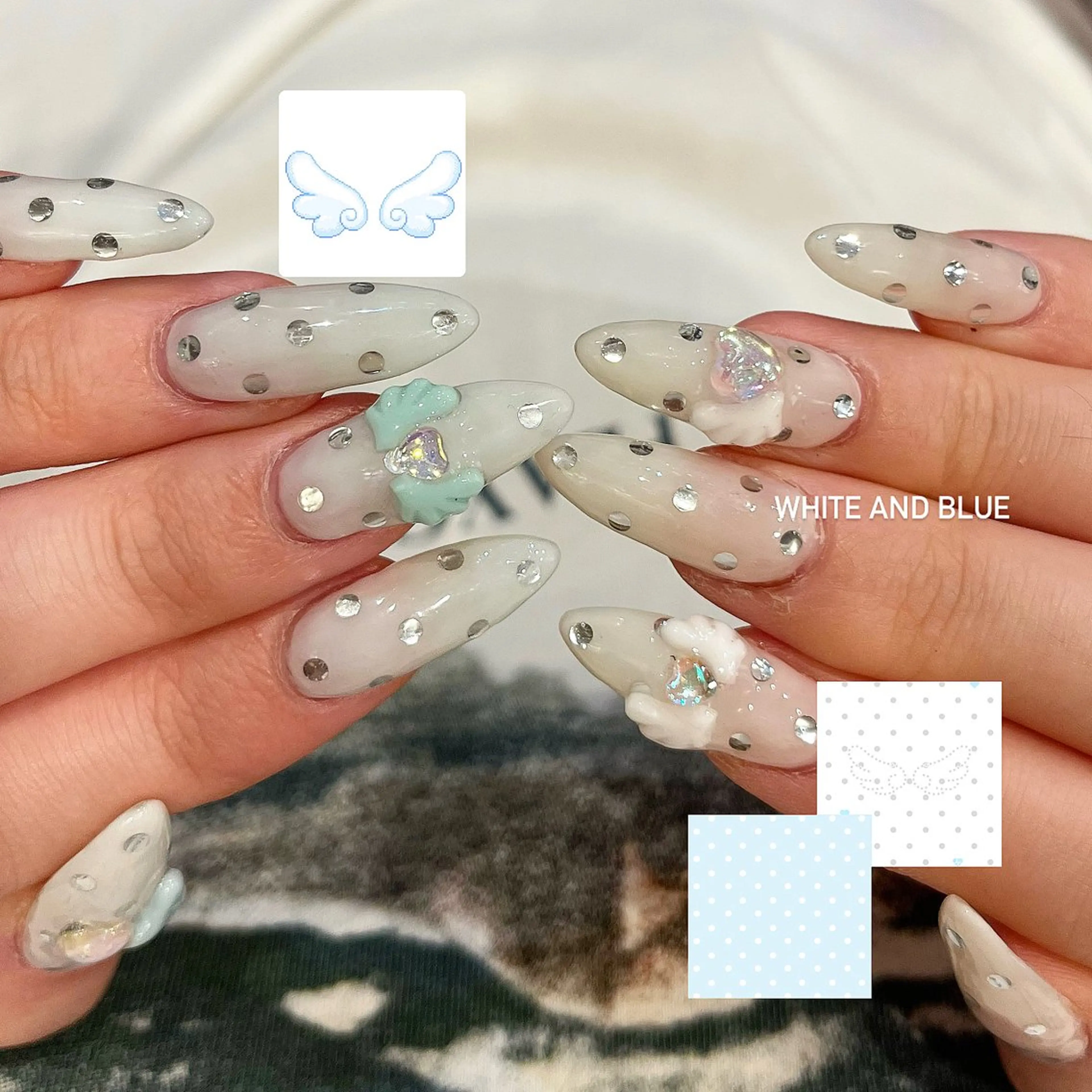 ネイル ハンドネイル kuu .⋆𝜗𝜚のネイルデザイン