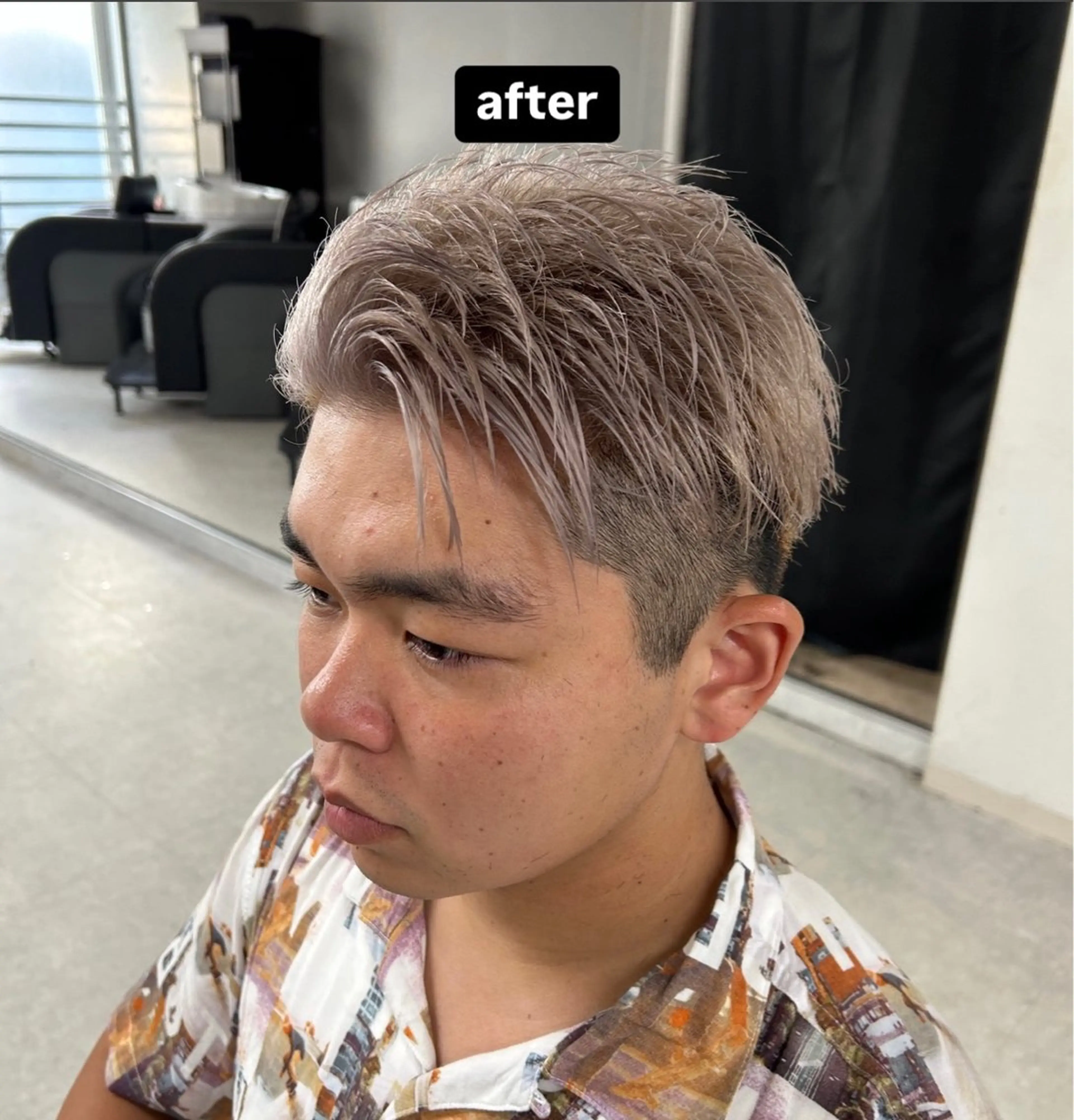 カラー メンズ ヘアカラー トリートメント ヘッドスパ ヘアセット カズキ🌼曲がる縮毛 ／くせ毛パーマのヘアスタイル