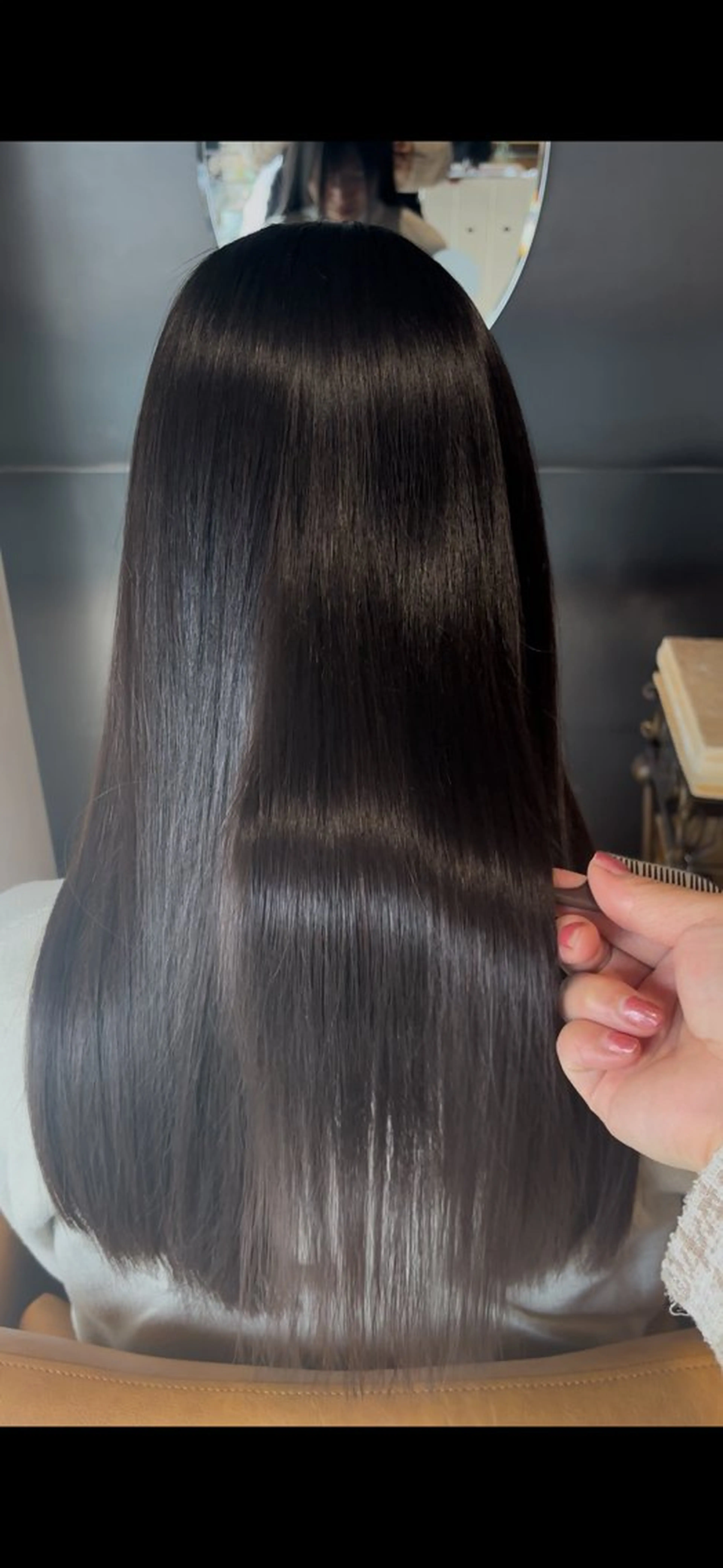 セミロング パーマ よしなり あみのヘアスタイル