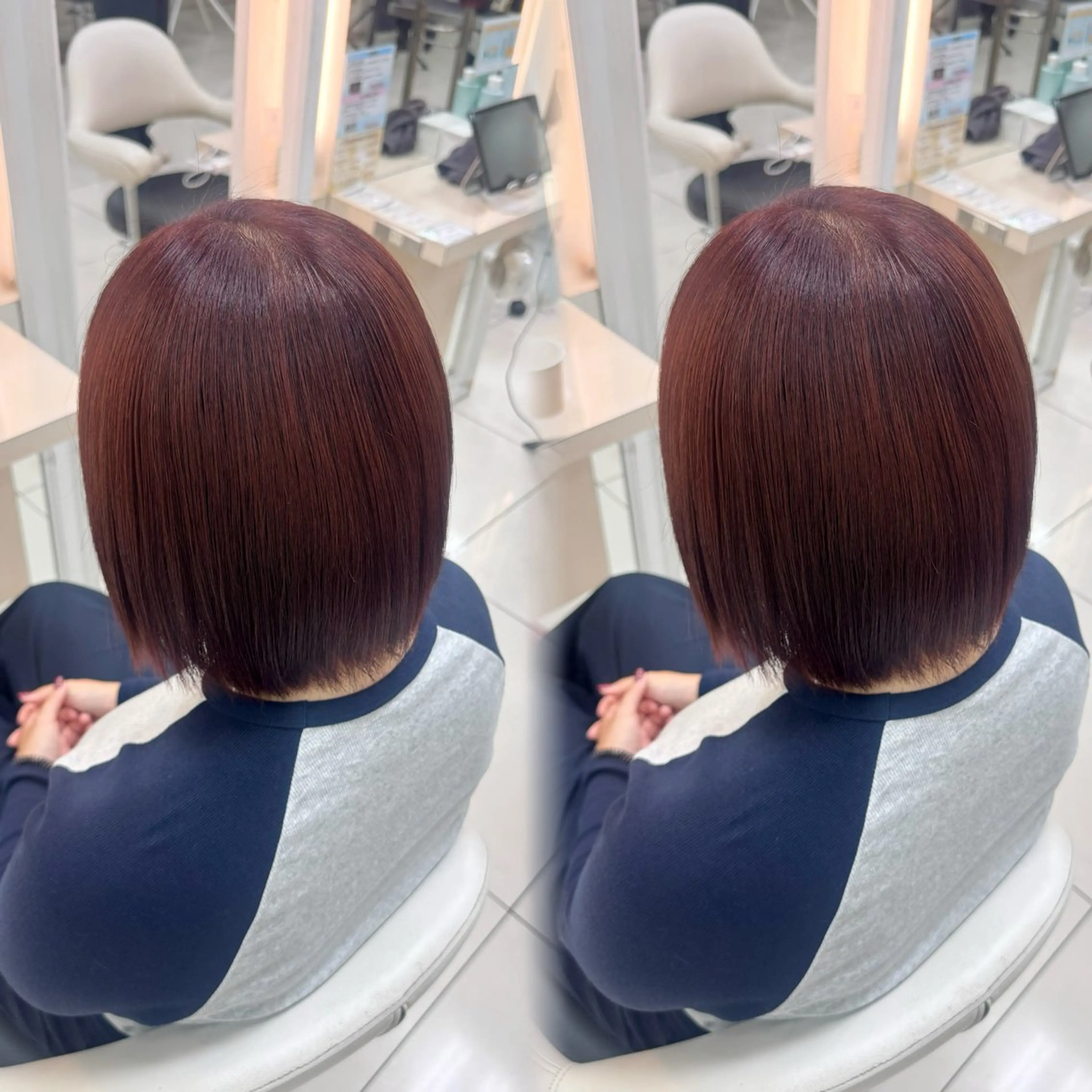 ショート カラー カット ヘアカラー Ash/ tomona𝜗𝜚のヘアスタイル