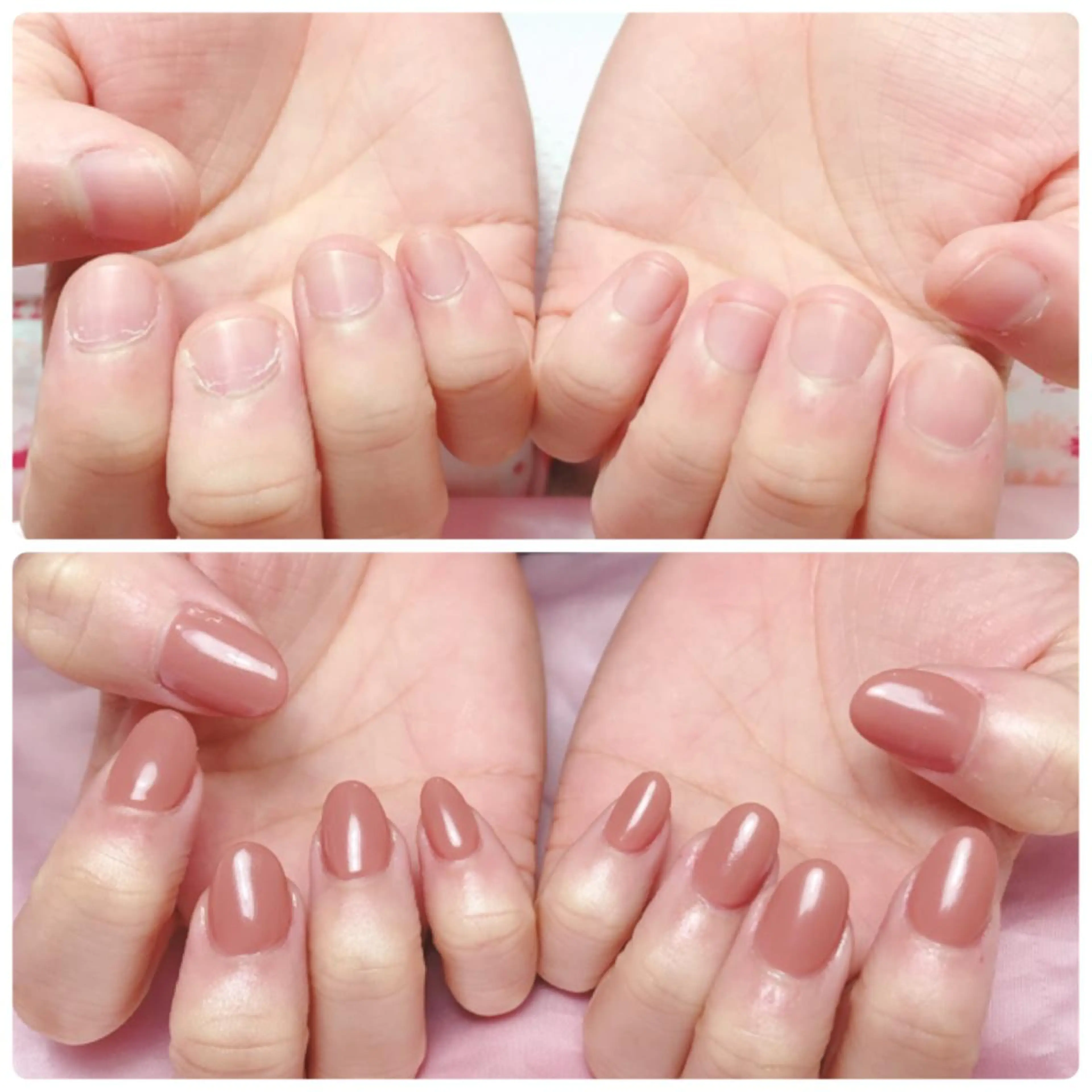 ネイル 長さ出し ワンカラーネイル ハンドネイル 深爪を断らない スカルプ高評価店のネイルデザイン