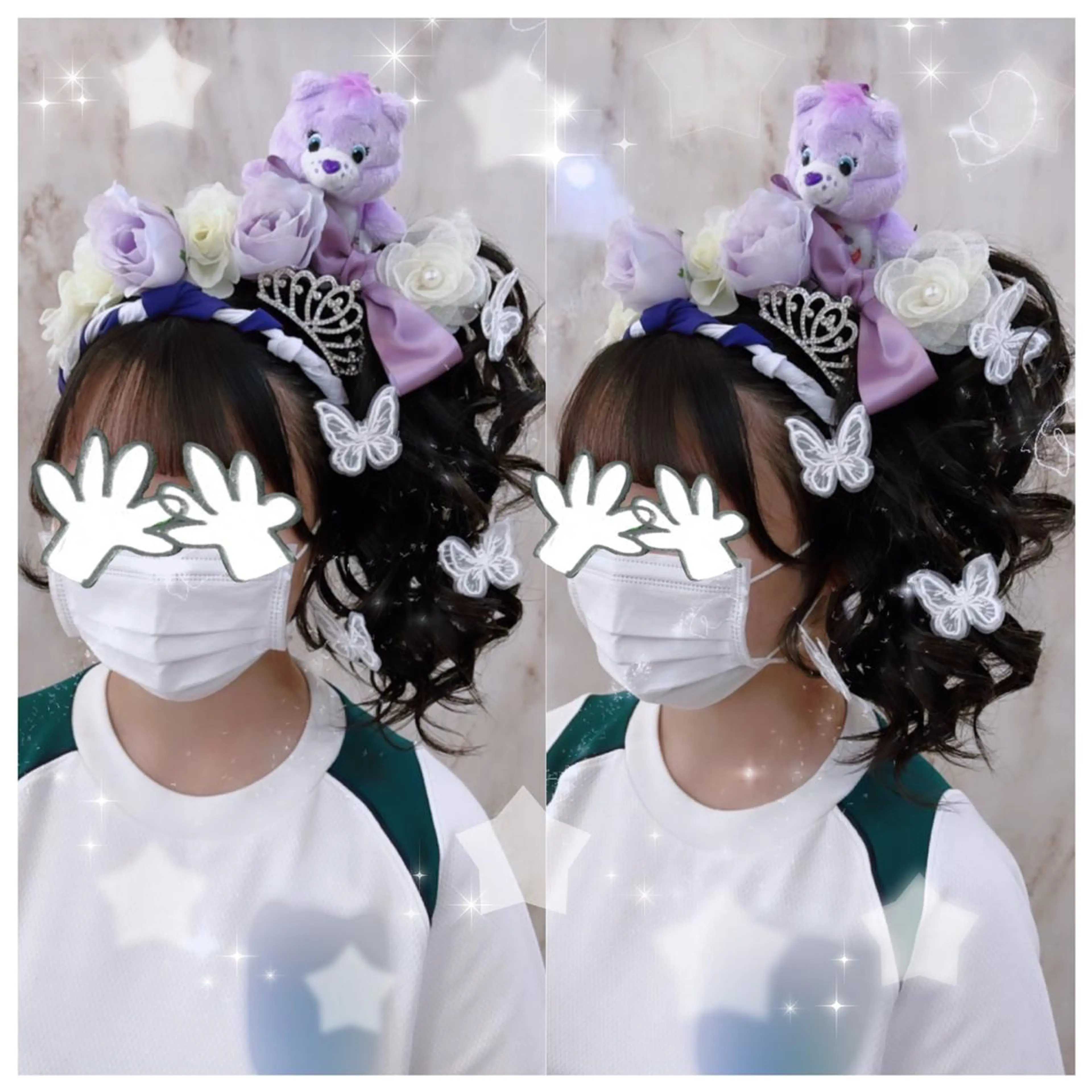 ヘアアレンジ 結婚式・ブライダル シールエクステ エクステ ウルフカット セキグチ💞 lilaのマツエク・マツパデザイン