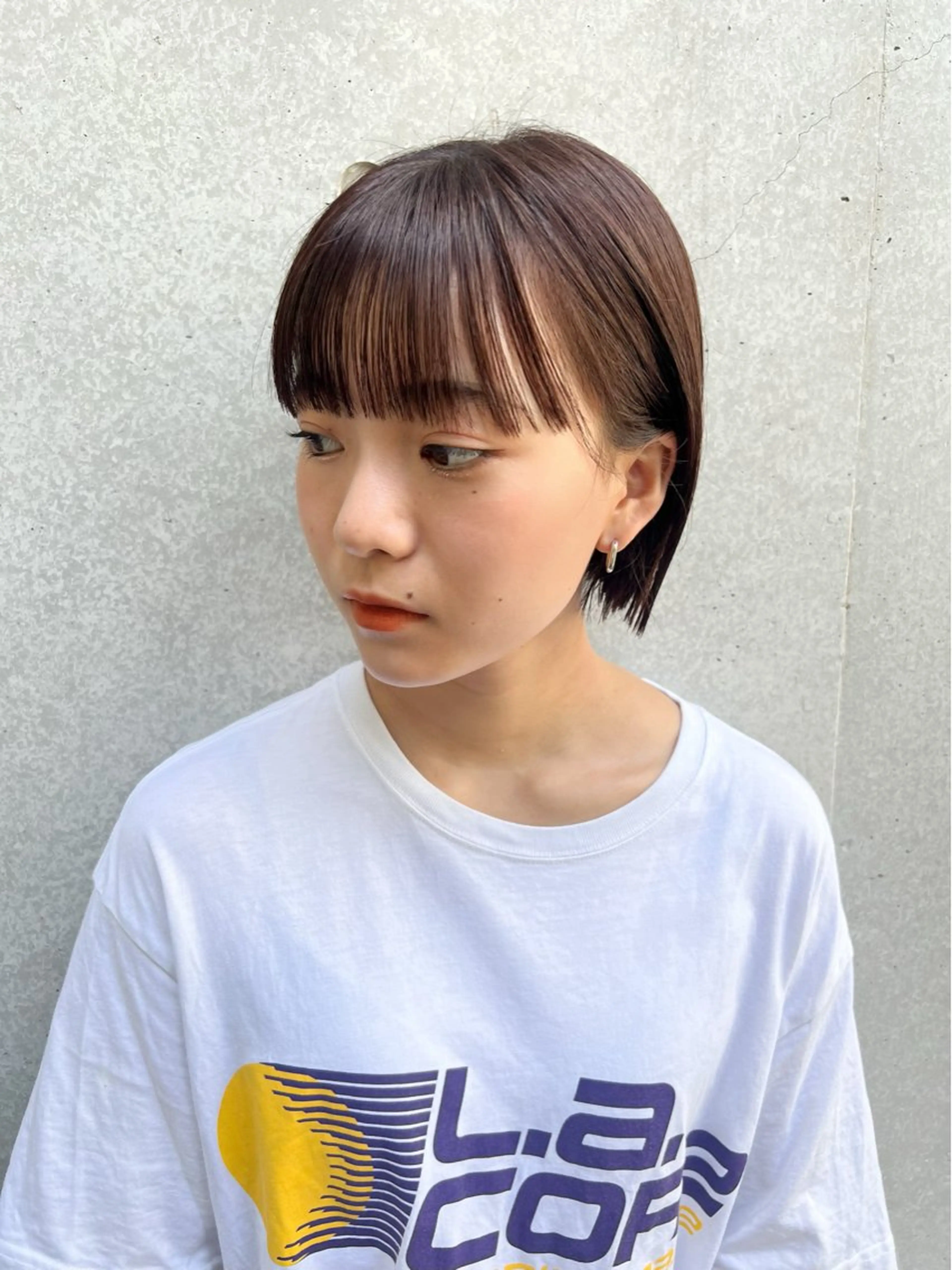 ショート ワイドバング 🎧パーソナルケア/ 透明感カラー/ミユのヘアスタイル